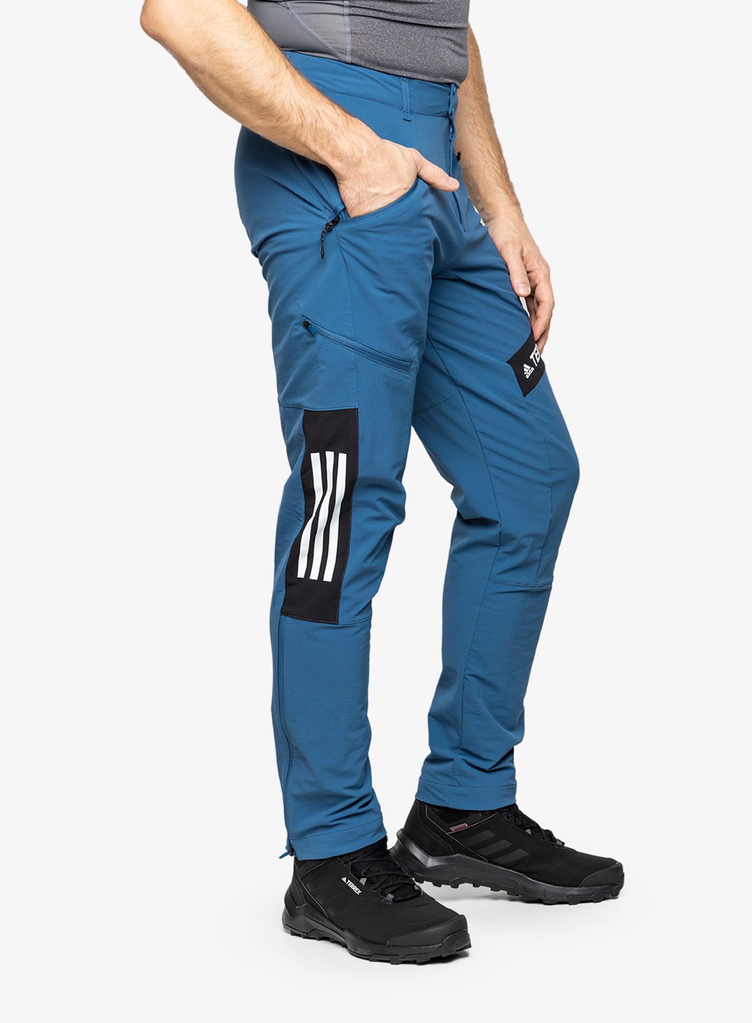 Softshellové kalhoty adidas TERREX Techrock Mountaineering Pants - wonder steel