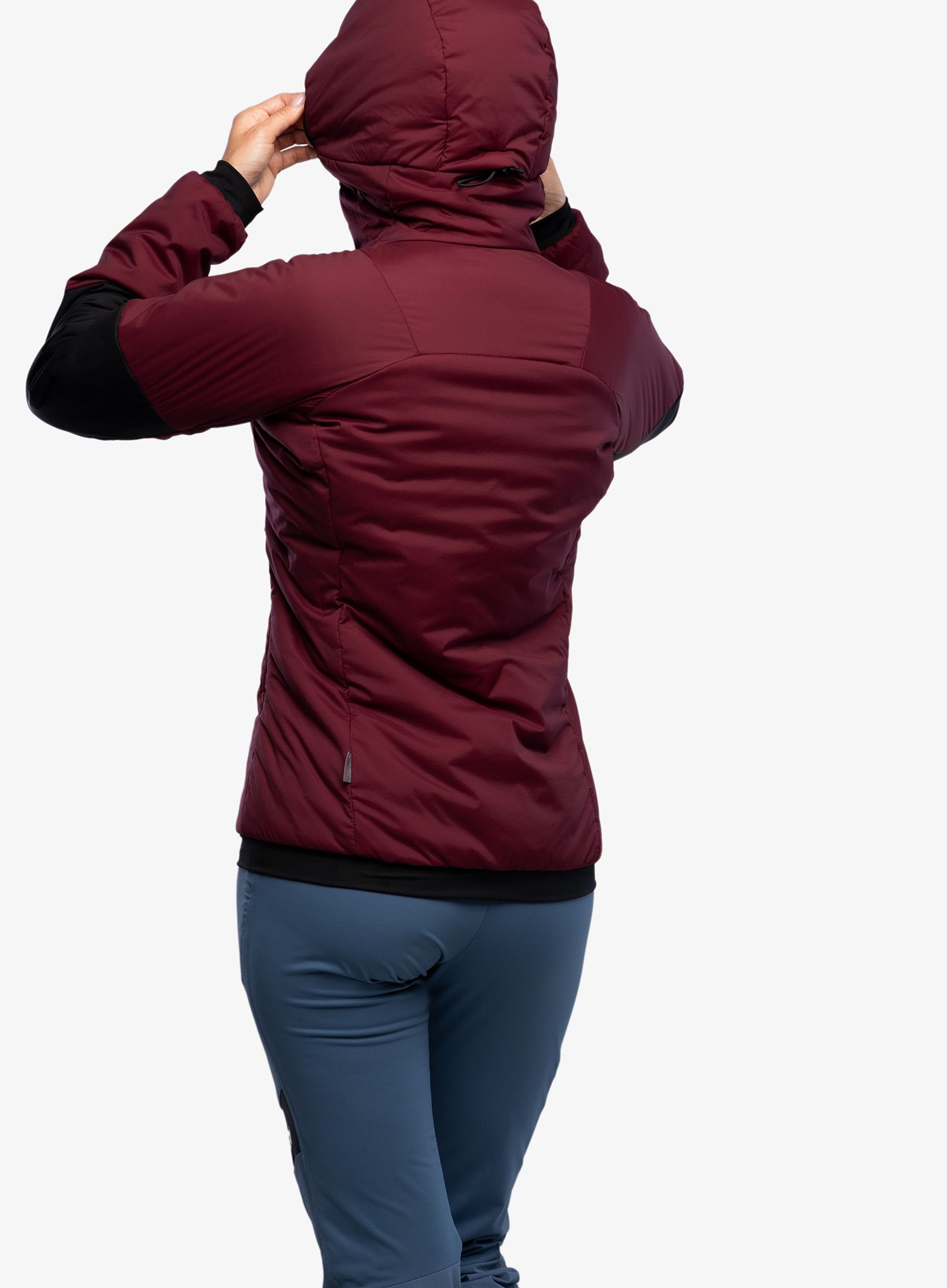 Zateplená bunda dámská adidas TERREX Techrock Stretch PrimaLoft Hooded Jkt - shadow red/black