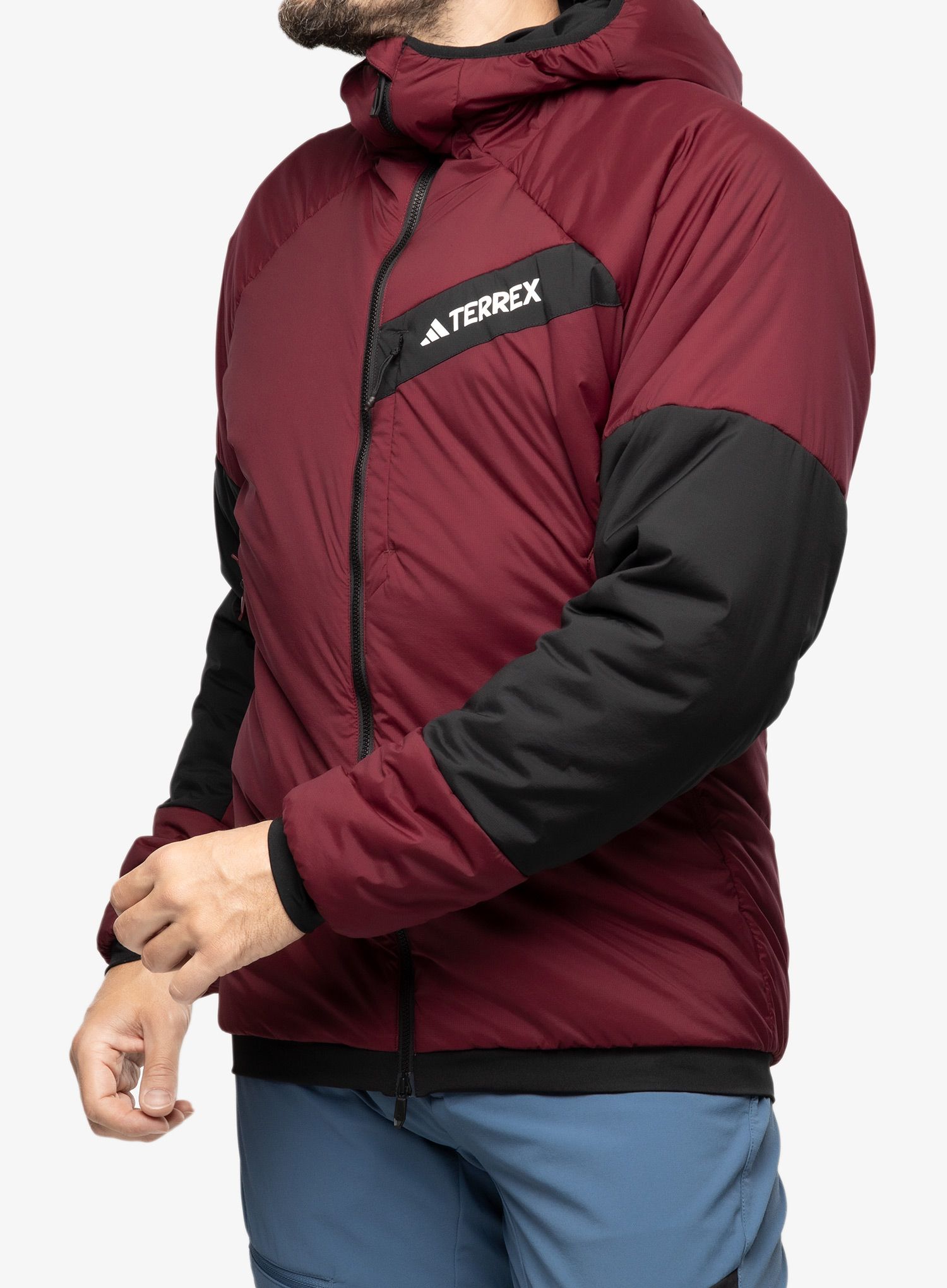 Zateplená bunda adidas TERREX Techrock Stretch PrimaLoft Hooded Jkt - shared/black