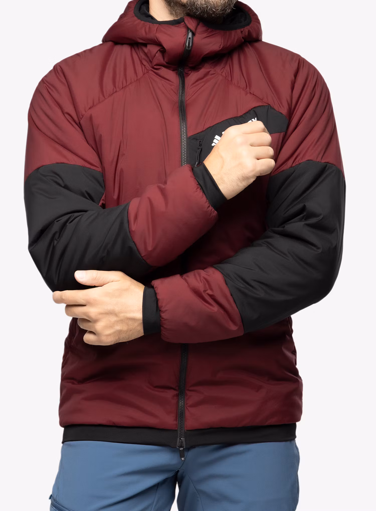 Zateplená bunda adidas TERREX Techrock Stretch PrimaLoft Hooded Jkt - shared/black