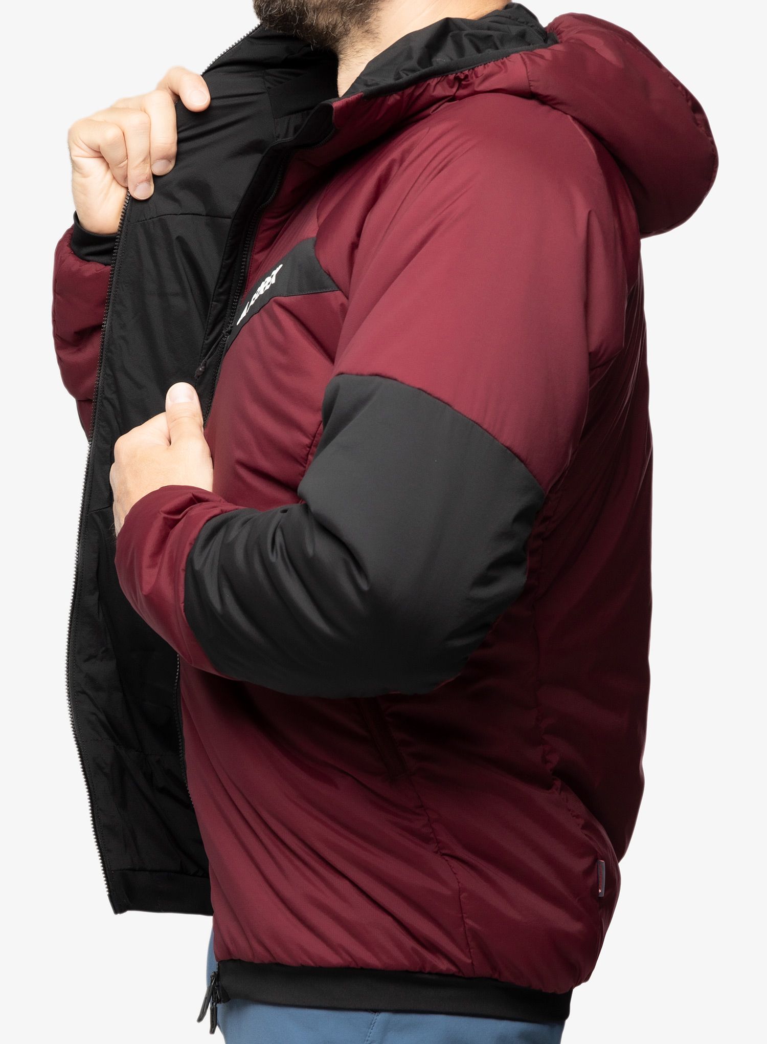 Zateplená bunda adidas TERREX Techrock Stretch PrimaLoft Hooded Jkt - shared/black