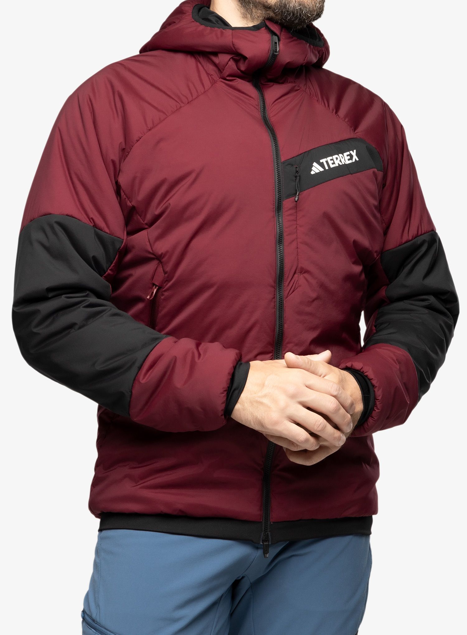 Zateplená bunda adidas TERREX Techrock Stretch PrimaLoft Hooded Jkt - shared/black