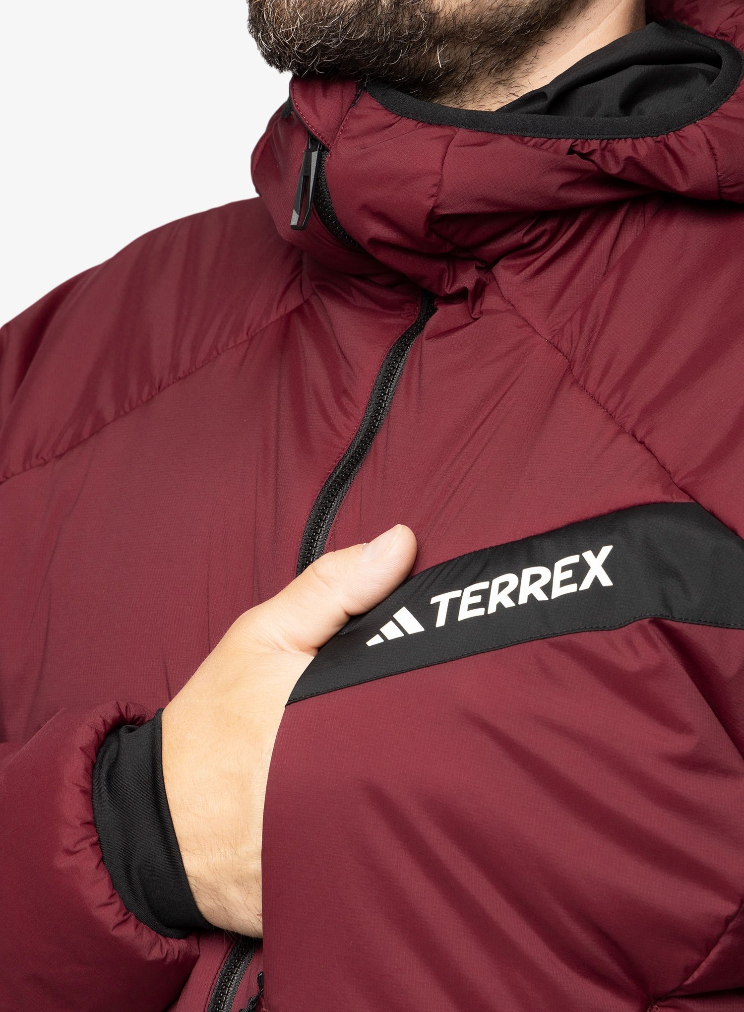Zateplená bunda adidas TERREX Techrock Stretch PrimaLoft Hooded Jkt - shared/black