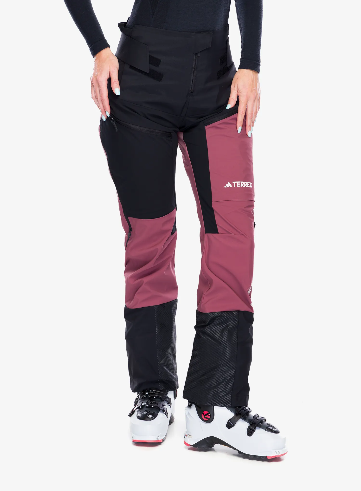 Kalhoty dámské adidas TERREX Techrock Tour Softshell Pants - black/quiet crimson