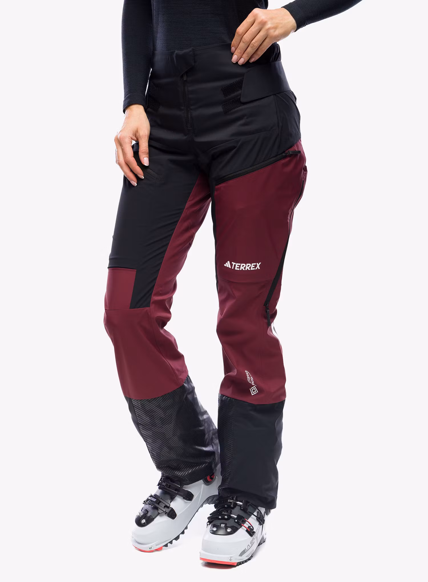Softshellové kalhoty dámské adidas TERREX Techrock Tour Softshell Pants - black/shadow red