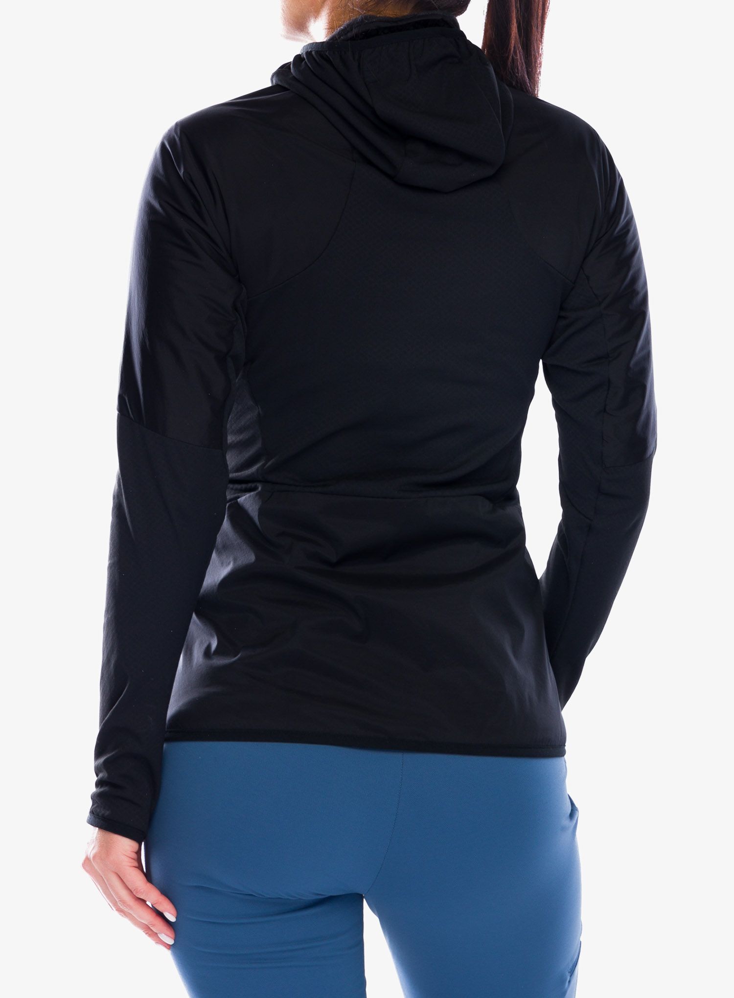 Dámská mikina s kapucí adidas TERREX Techrock Ultralight Half Zip Hooded Fleece - black
