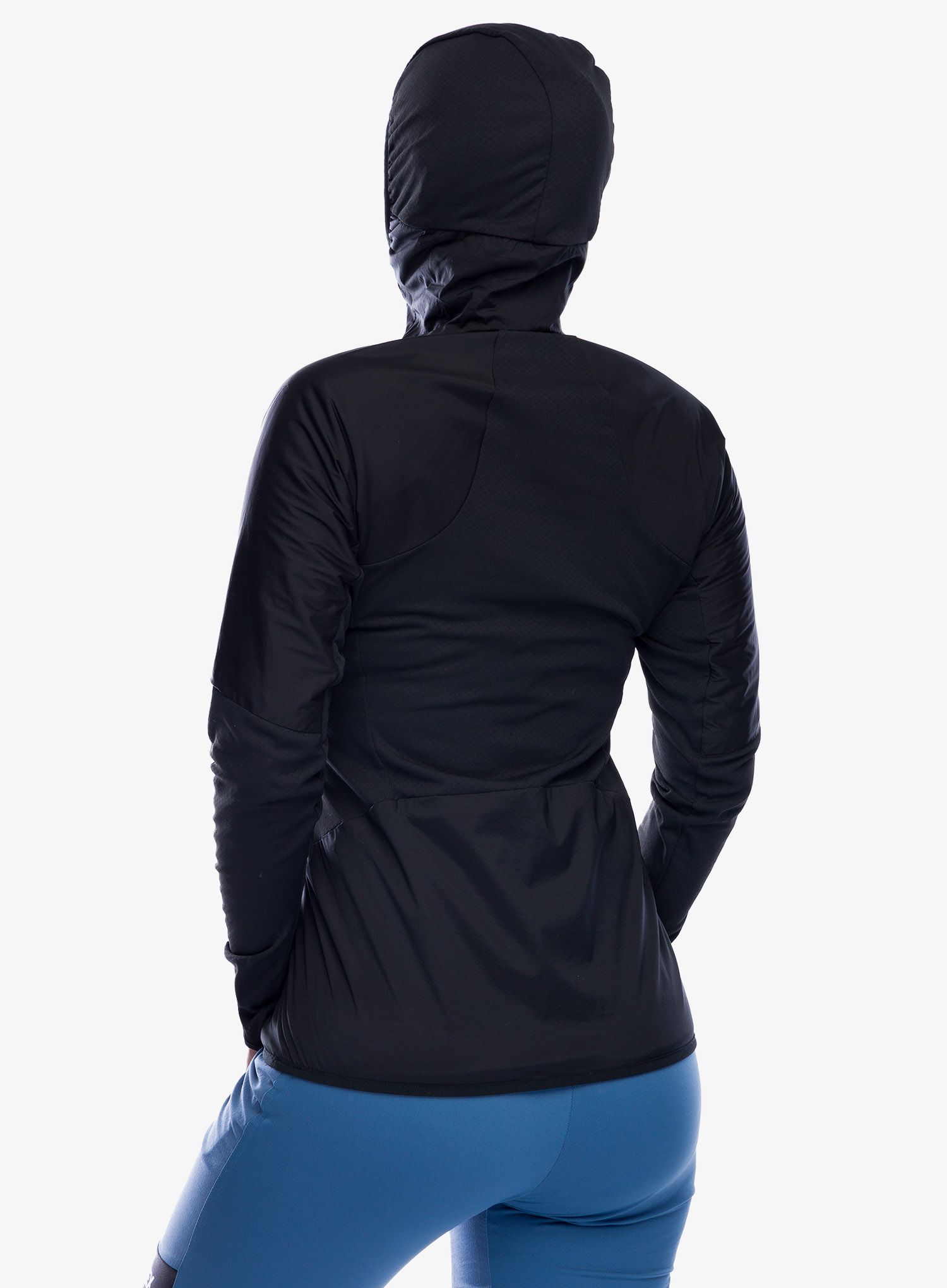 Dámská mikina s kapucí adidas TERREX Techrock Ultralight Half Zip Hooded Fleece - black