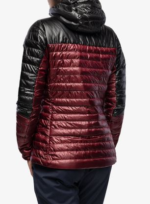 Dámská péřová bunda adidas TERREX Techrock Year-Round Down Hooded Jkt - red/black