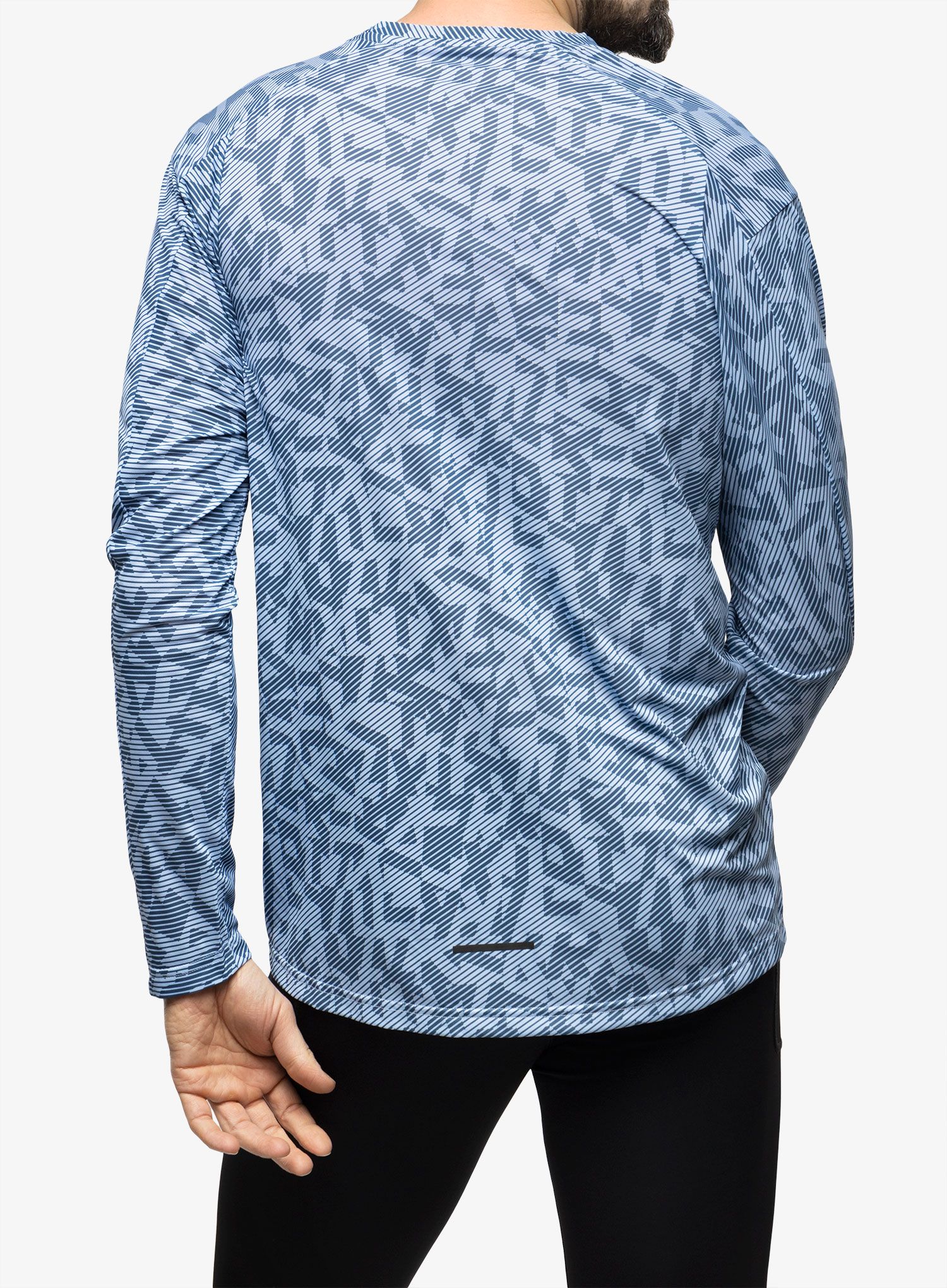 Mikina na běh adidas TERREX Trail Running Longsleeve Graphic - blue dawn/wonder steel