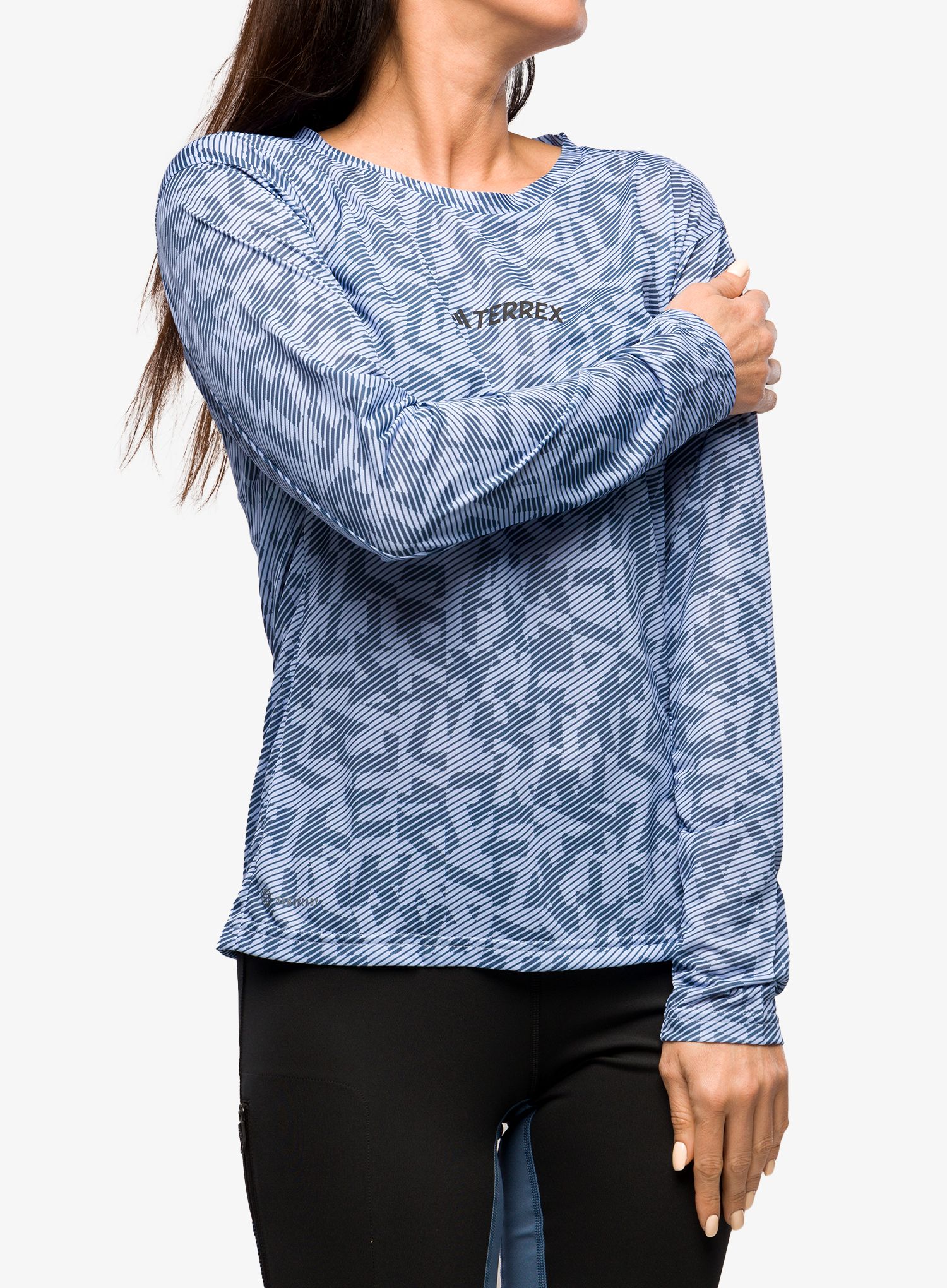 Mikina na běhání dámská adidas TERREX Trail Running Longsleeve - blue dawn/wonder steel