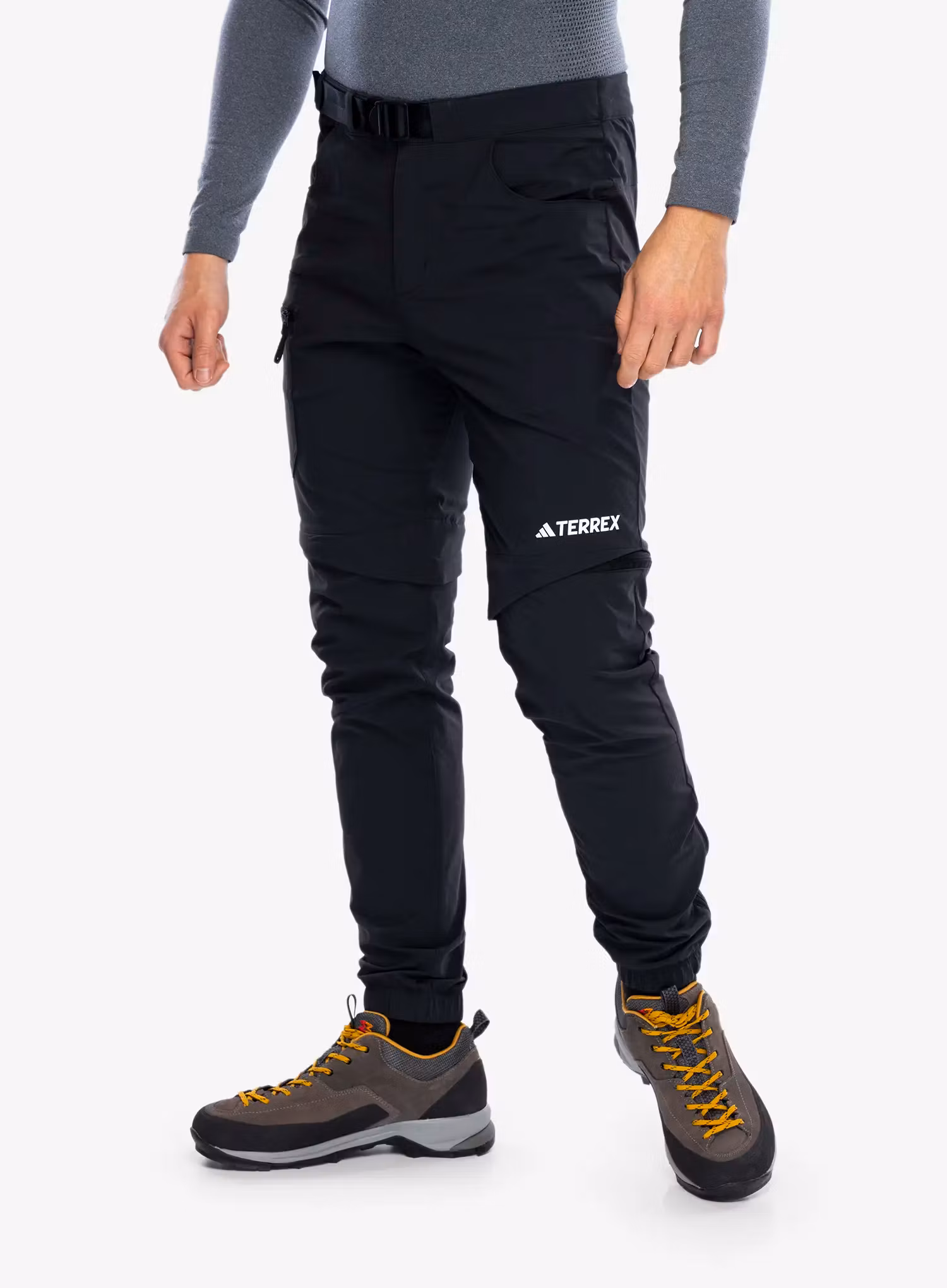 Turistické kalhoty pánské adidas TERREX Utilitas Zip Off Pants - black