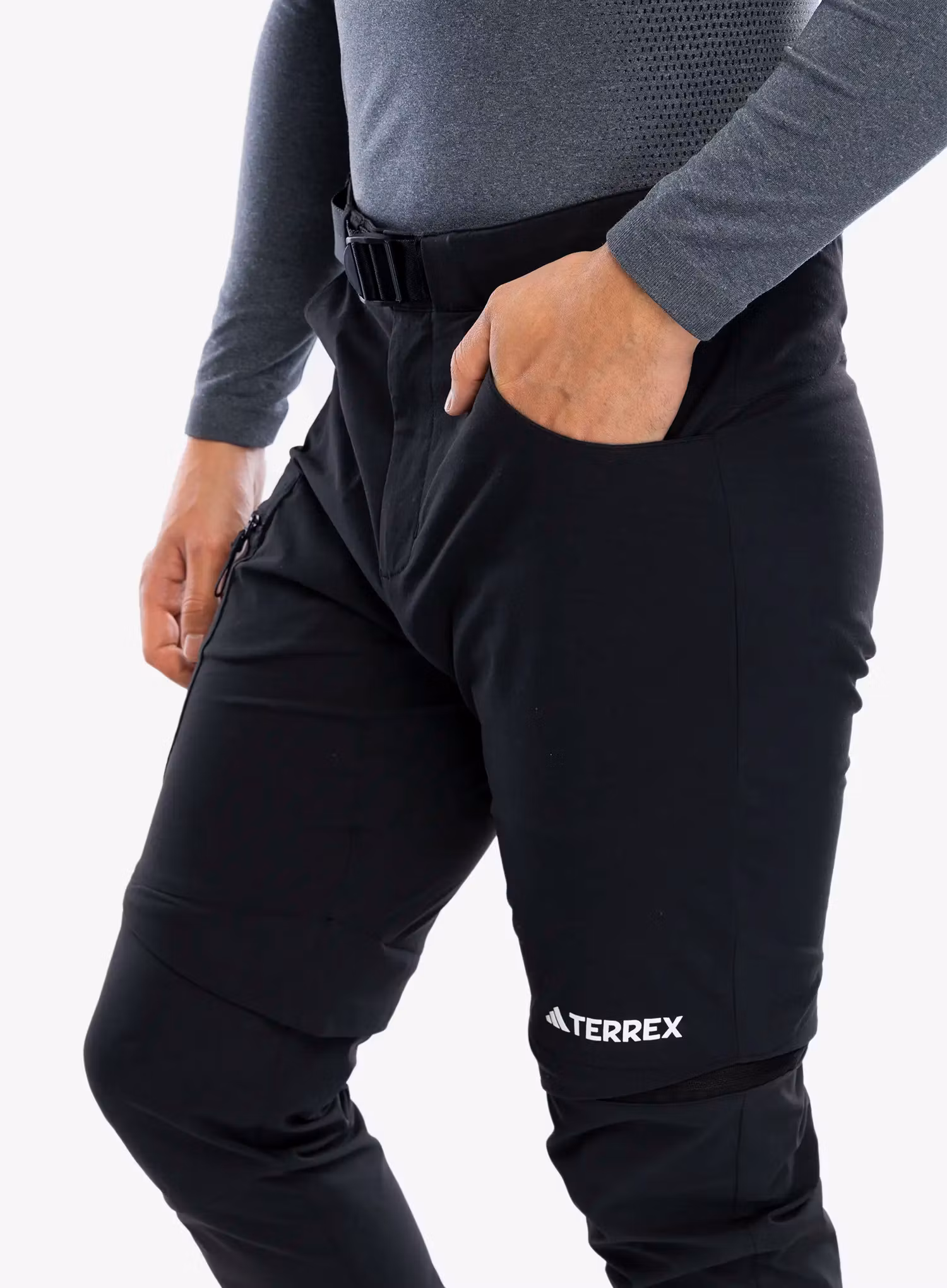 Turistické kalhoty pánské adidas TERREX Utilitas Zip Off Pants - black