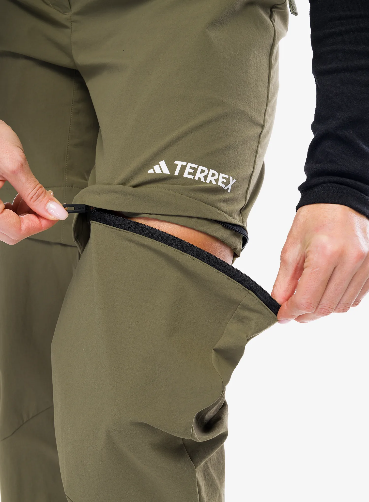 Kalhoty dámské adidas TERREX Utilitas Zip Off Pants - olive strata