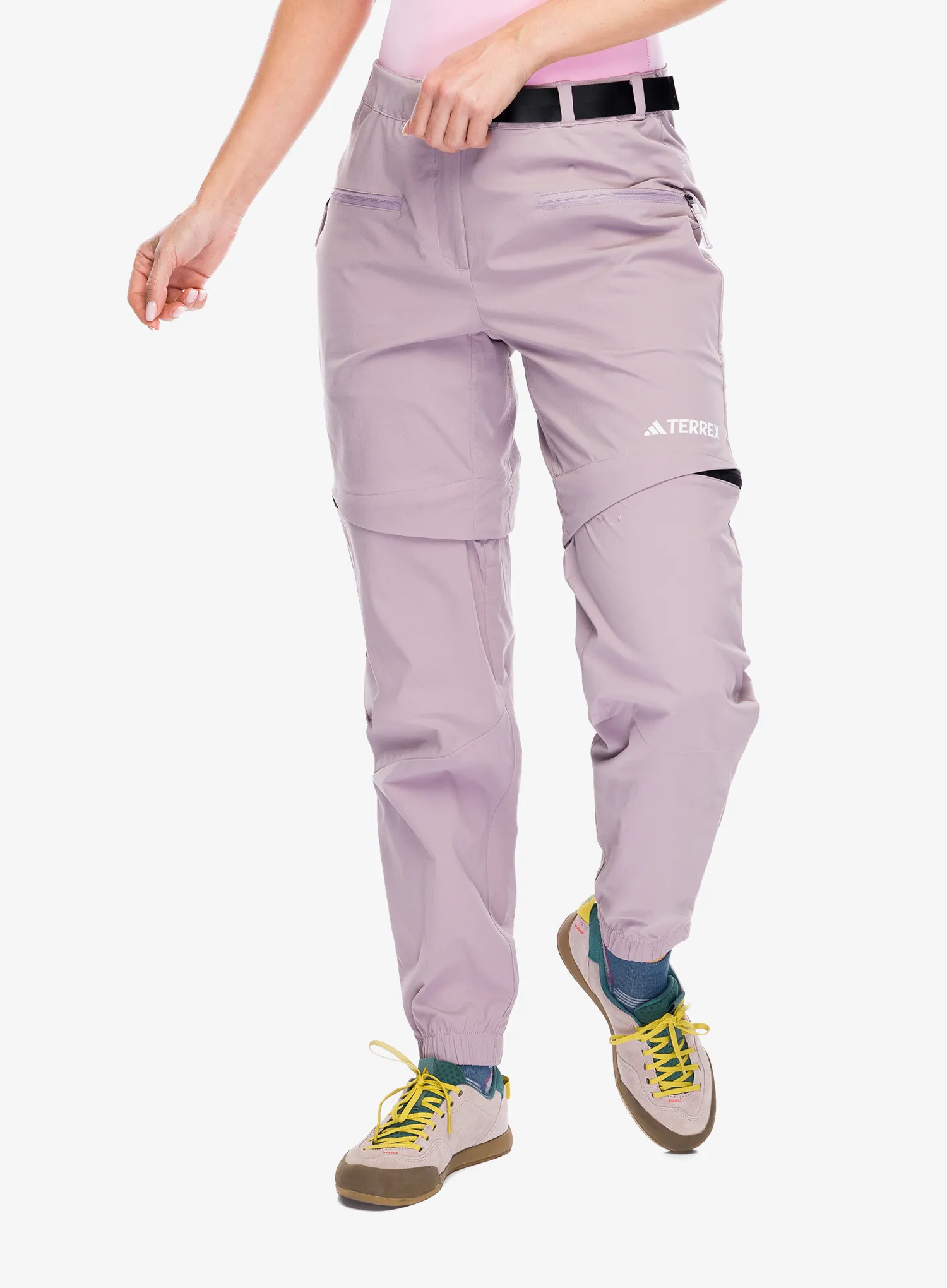 Kalhoty dámské adidas TERREX Utilitas Zip Off Pants - preloved fig/fig
