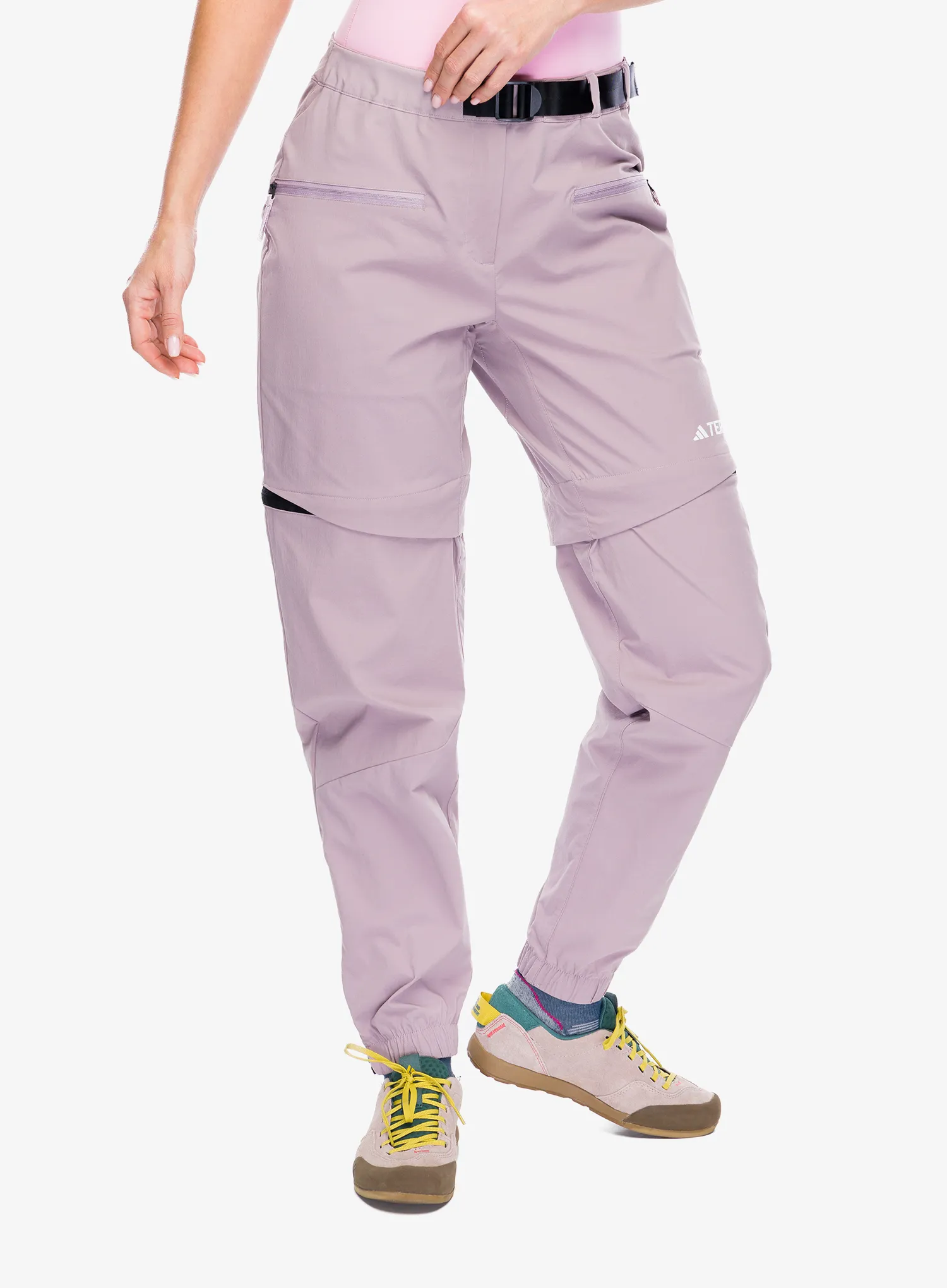 Kalhoty dámské adidas TERREX Utilitas Zip Off Pants - preloved fig/fig