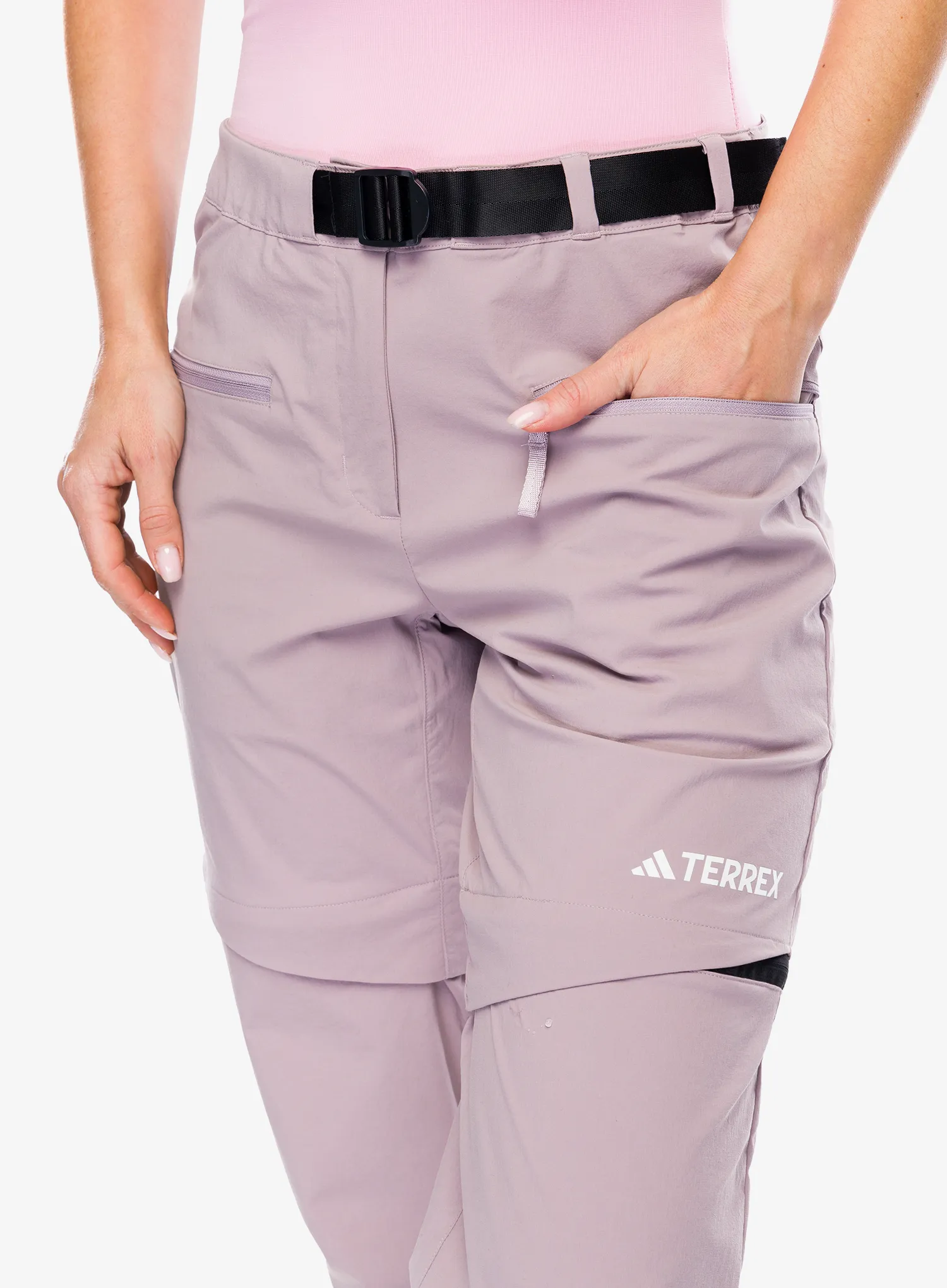 Kalhoty dámské adidas TERREX Utilitas Zip Off Pants - preloved fig/fig