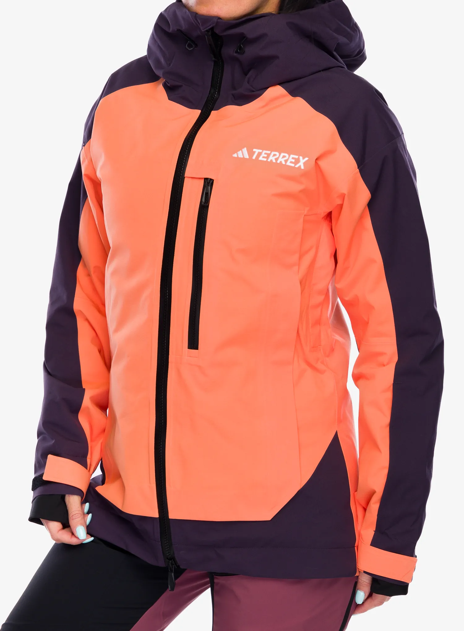 Dámská lyžařská bunda adidas TERREX Xperior 2L Insulated RAIN.RDY Jacket - amber tint/aurora black