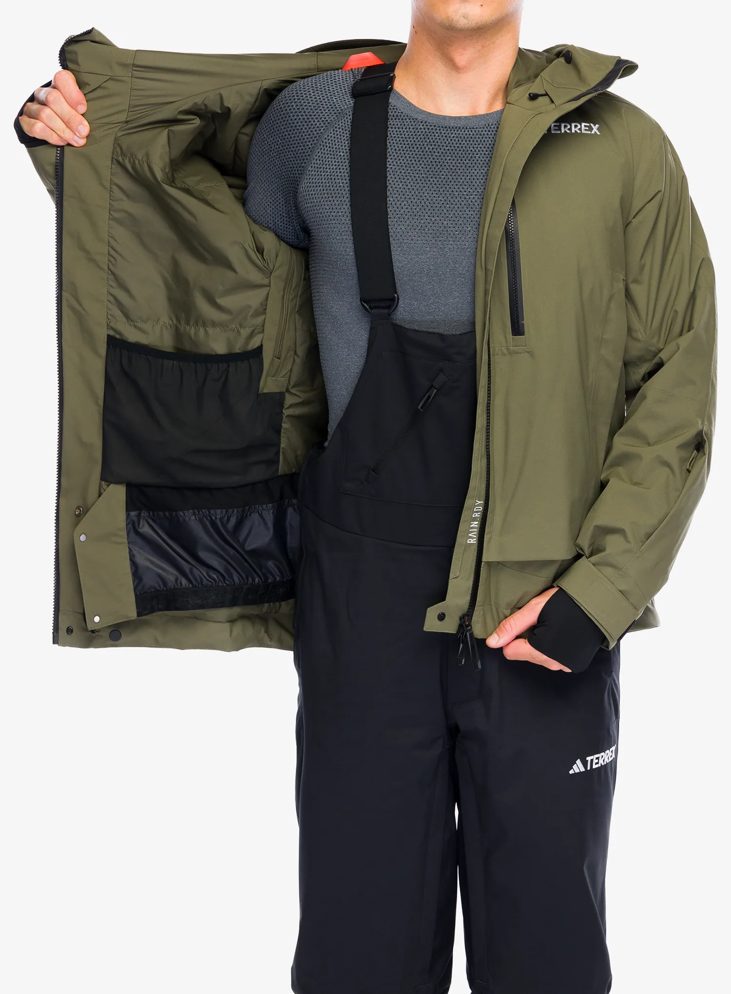 Lyžařská bunda adidas TERREX Xperior 2L Insulated RAIN.RDY Jacket - olive strata