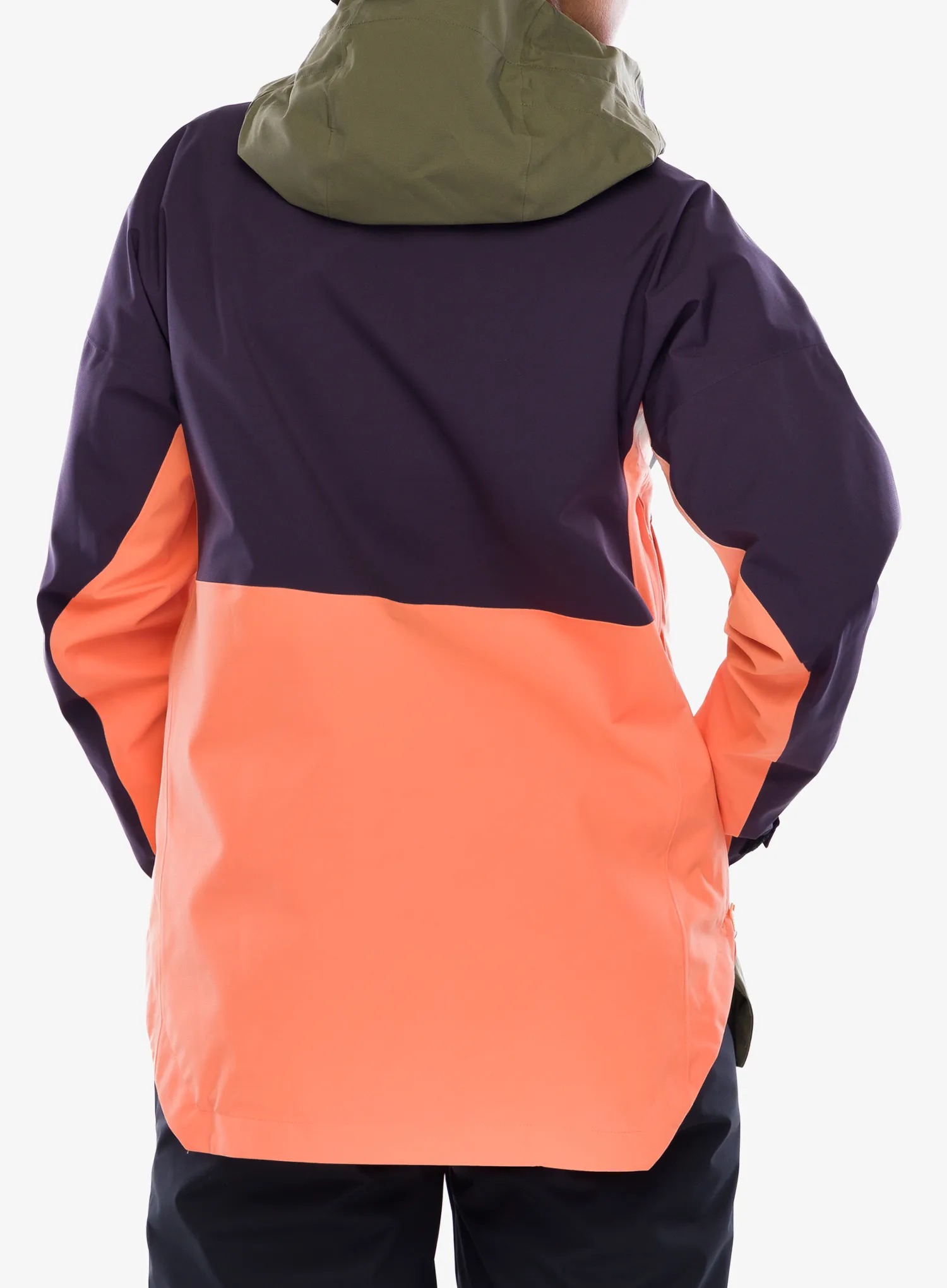 Dámská lyžařská bunda adidas TERREX Xperior 2L Lined RAIN.RDY Anorak - aurora blk/olive stra/amb tint