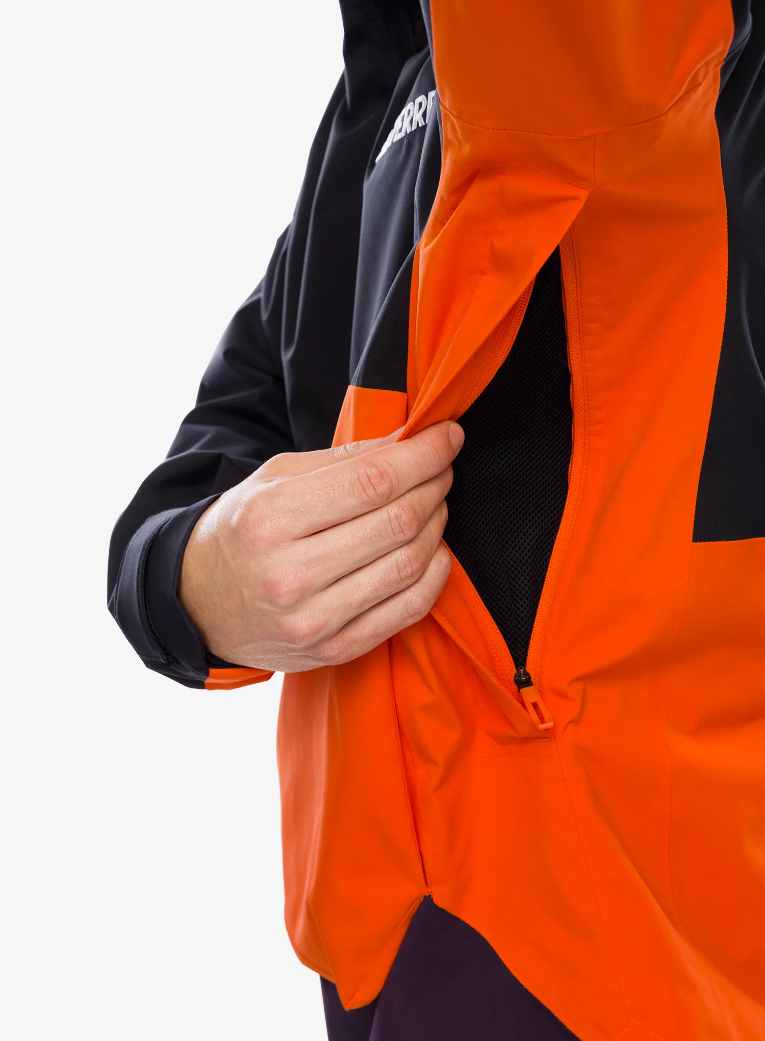 Lyžařská bunda adidas TERREX Xperior 2L Lined RAIN.RDY Anorak - blk/aurora blk/semi im orange