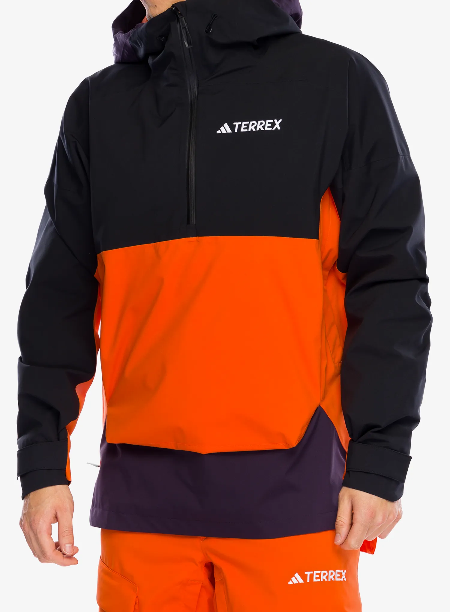 Lyžařská bunda adidas TERREX Xperior 2L Lined RAIN.RDY Anorak - blk/aurora blk/semi im orange
