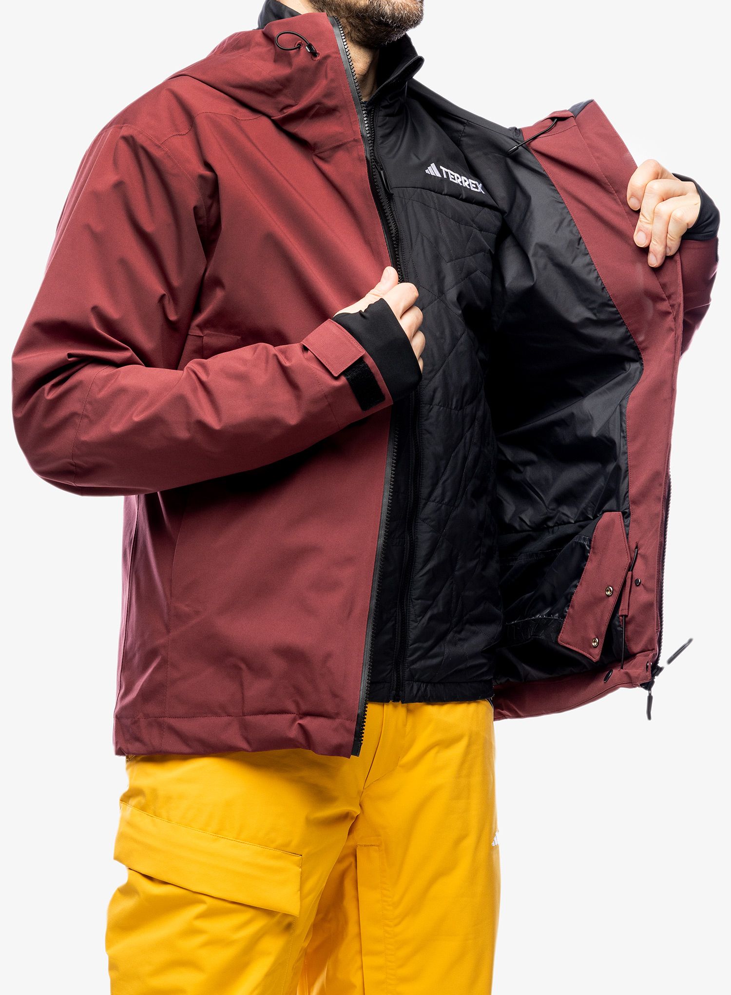 Pánská bunda adidas TERREX Xperior 3in1 RAIN.RDY Jacket - shadow red