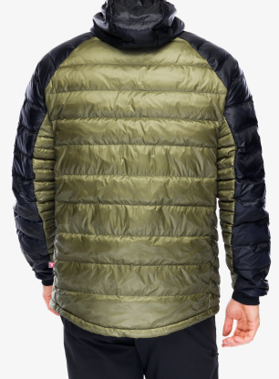 Péřová bunda adidas TERREX Xperior COLD.RDY Down Hooded Jkt - olive strata/black