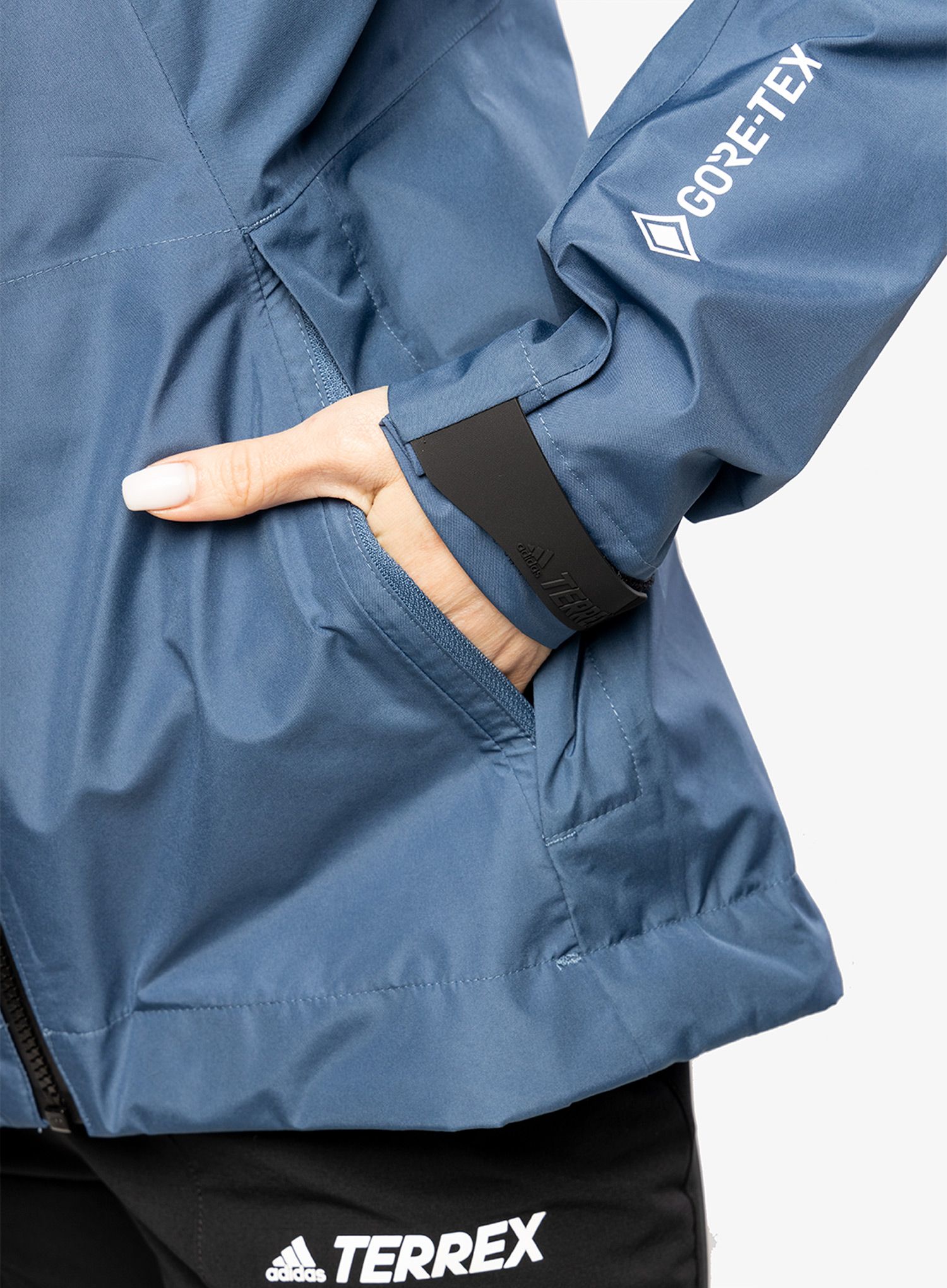 Dámská bunda do deště adidas TERREX Xperior GORE-TEX Paclite Rain Jacket - wonder steel