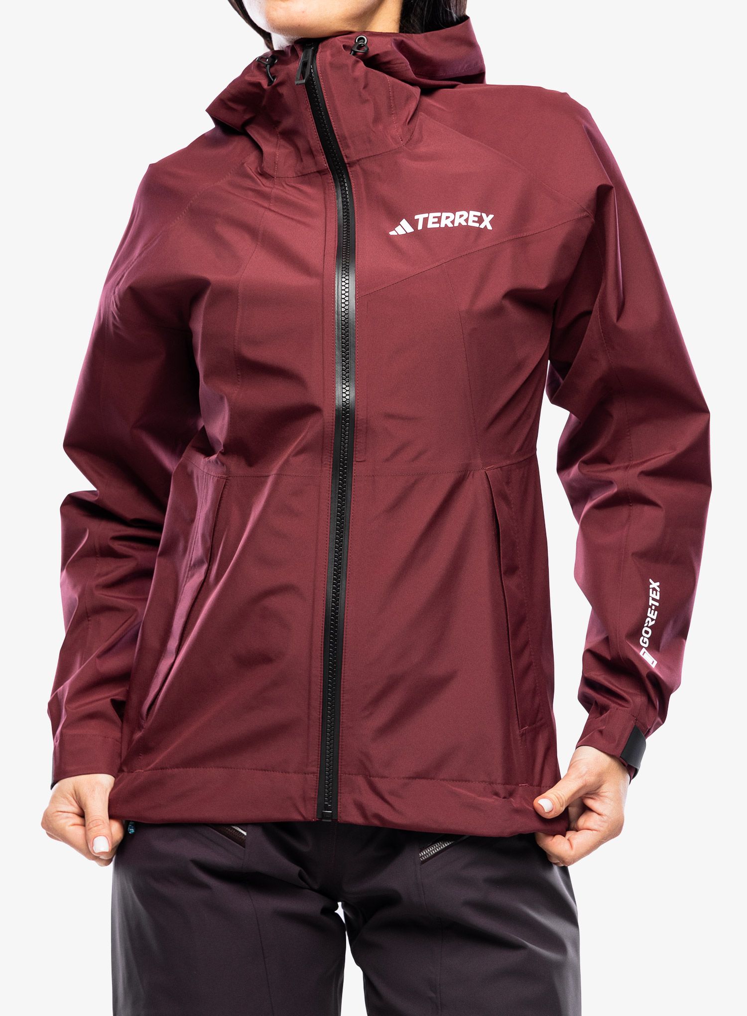 Dámská bunda adidas TERREX Xperior GORE-TEX Paclite Rain Jacket - shadow brown