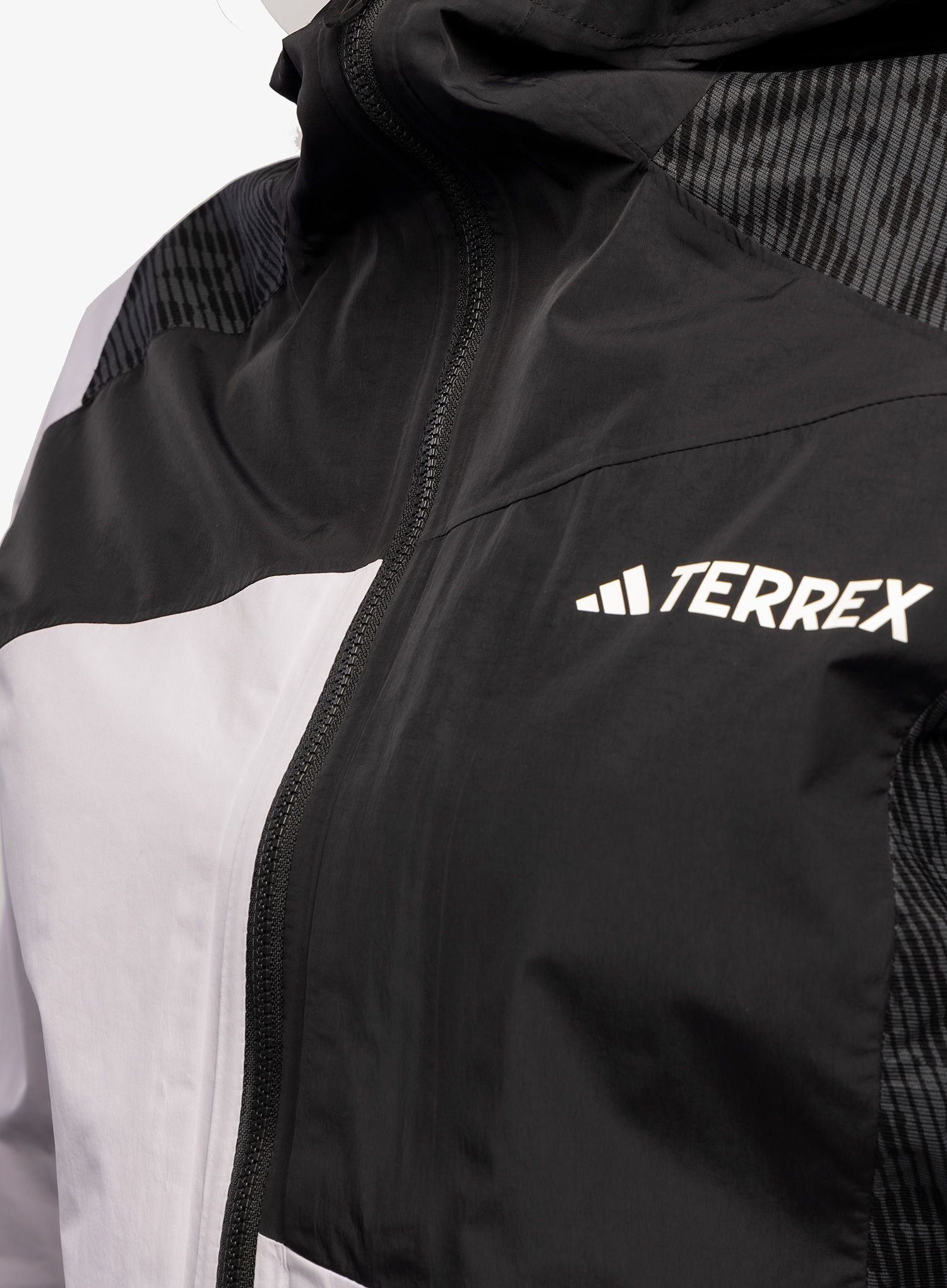 Dámská bunda do deště adidas TERREX Xperior Hybrid Primeknit Rain Jkt - silver dawn/black