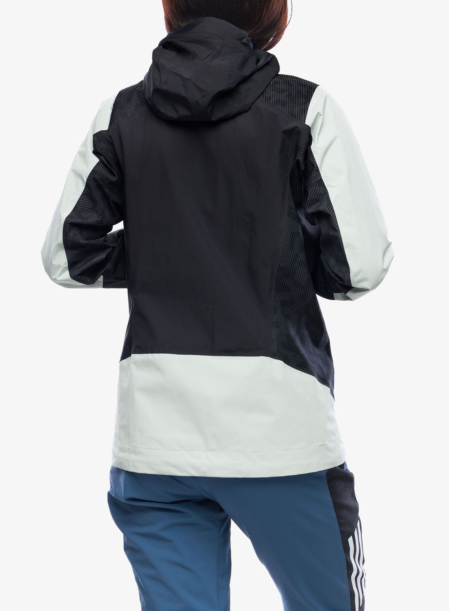 Dámská bunda do deště adidas TERREX Xperior Hybrid Primeknit Rain Jkt - wonsil/black