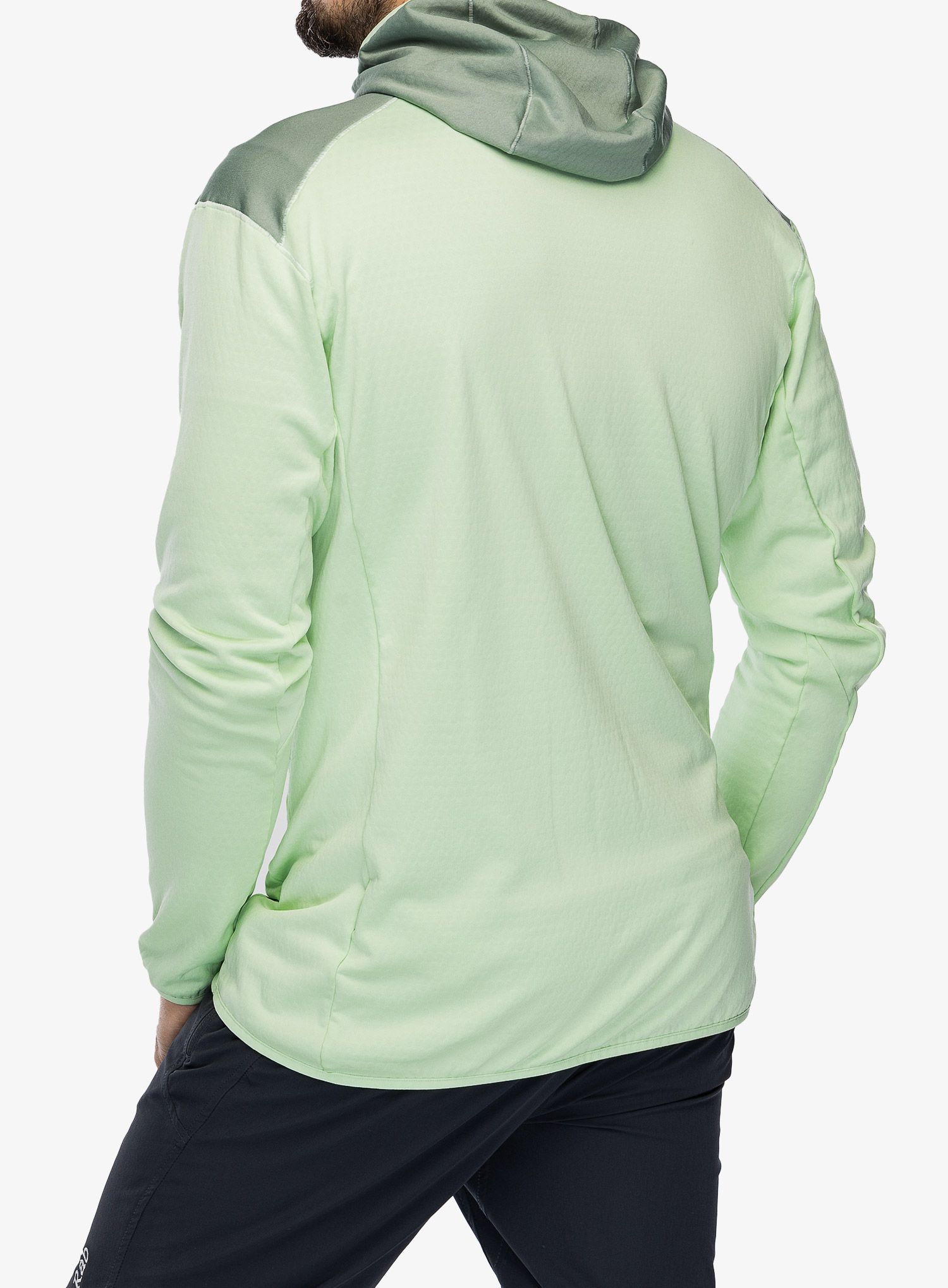 Outdoorova mikina adidas TERREX Xperior Light Fleece Hooded Jacket - semi green spark/silver green