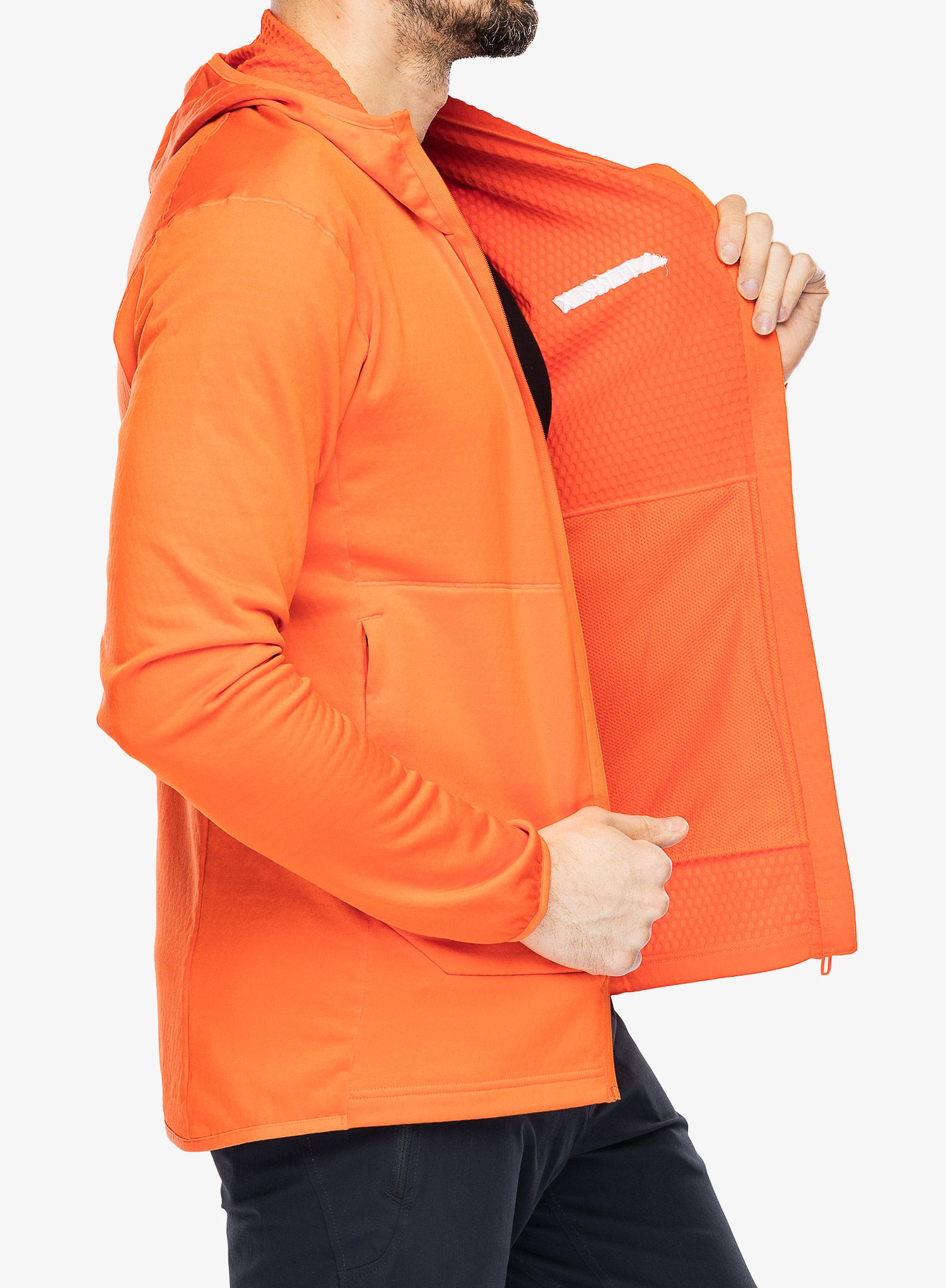 Outdoorova mikina adidas TERREX Xperior Light Fleece Hooded Jacket - semi impact orange