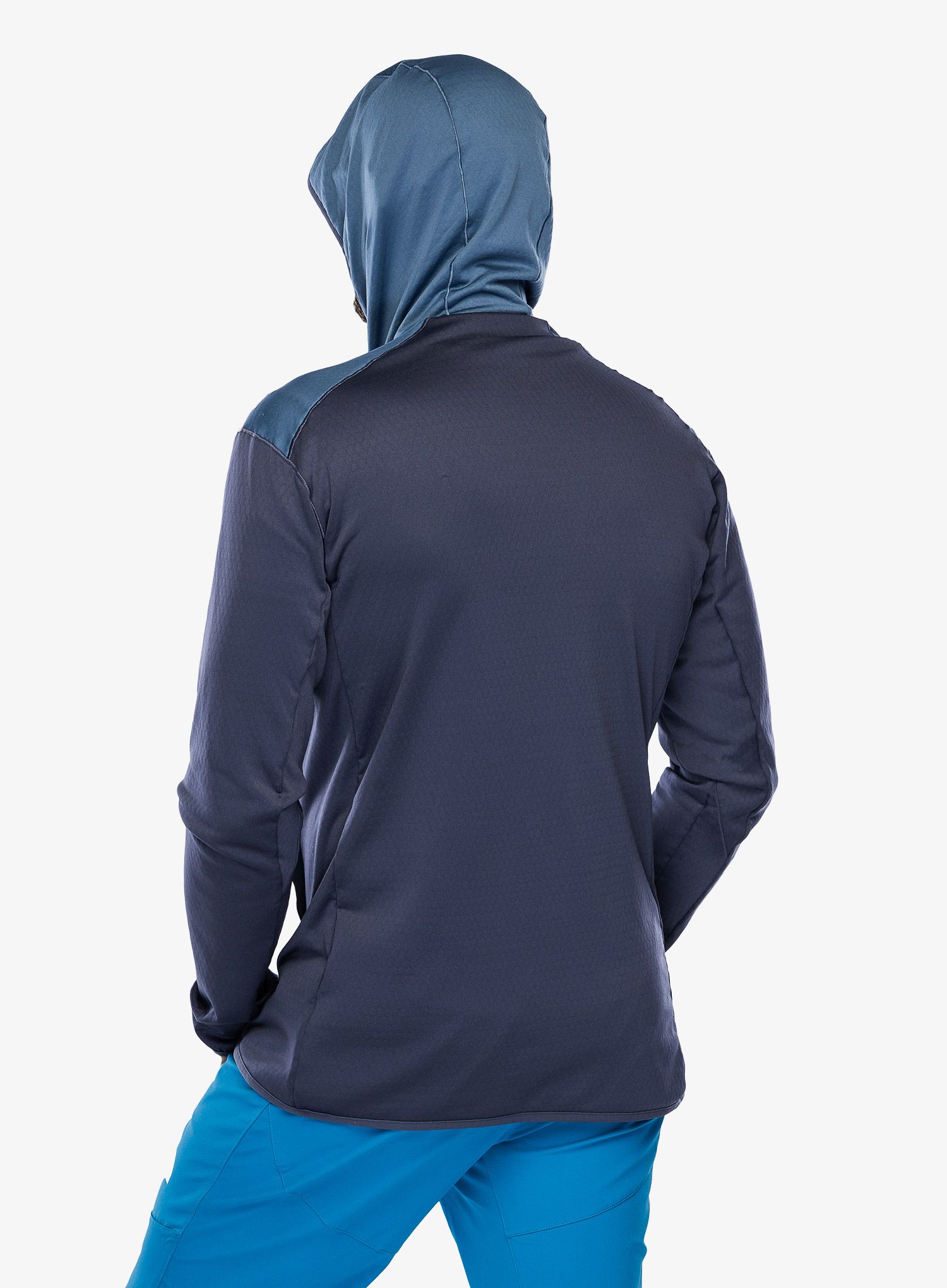 Mikina s kapucí adidas TERREX Xperior Light Fleece Hooded Jacket - shadow navy/wonder steel