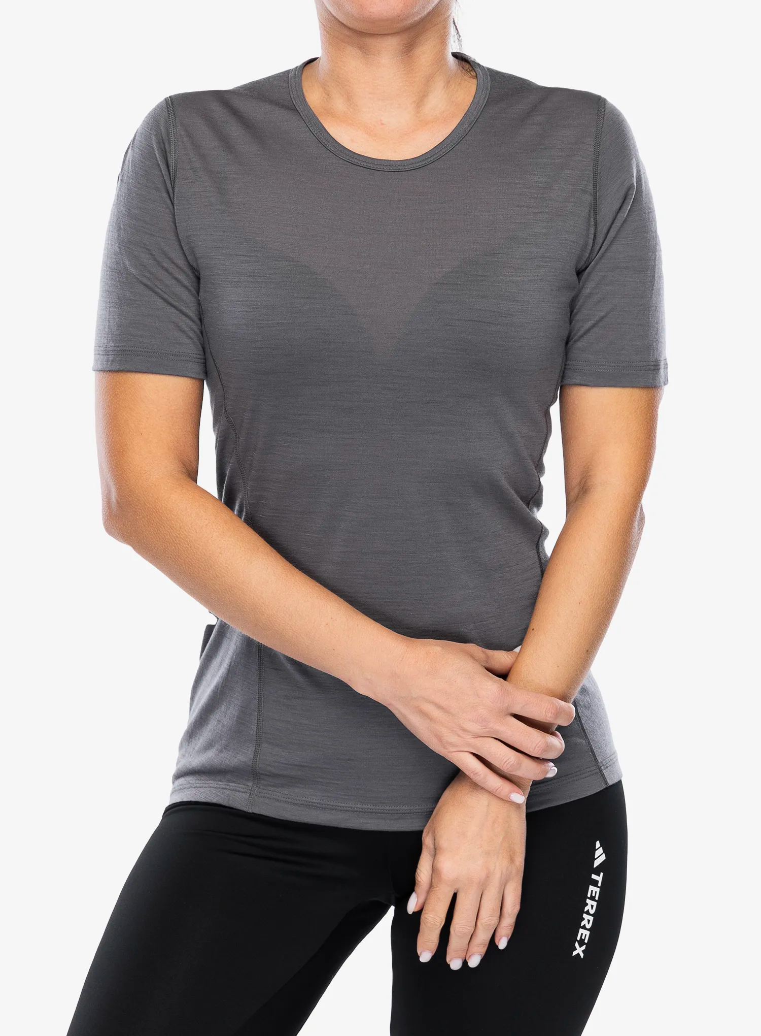 Termo triko dámské adidas TERREX Xperior Merino 150 Baselayer SS - grey five