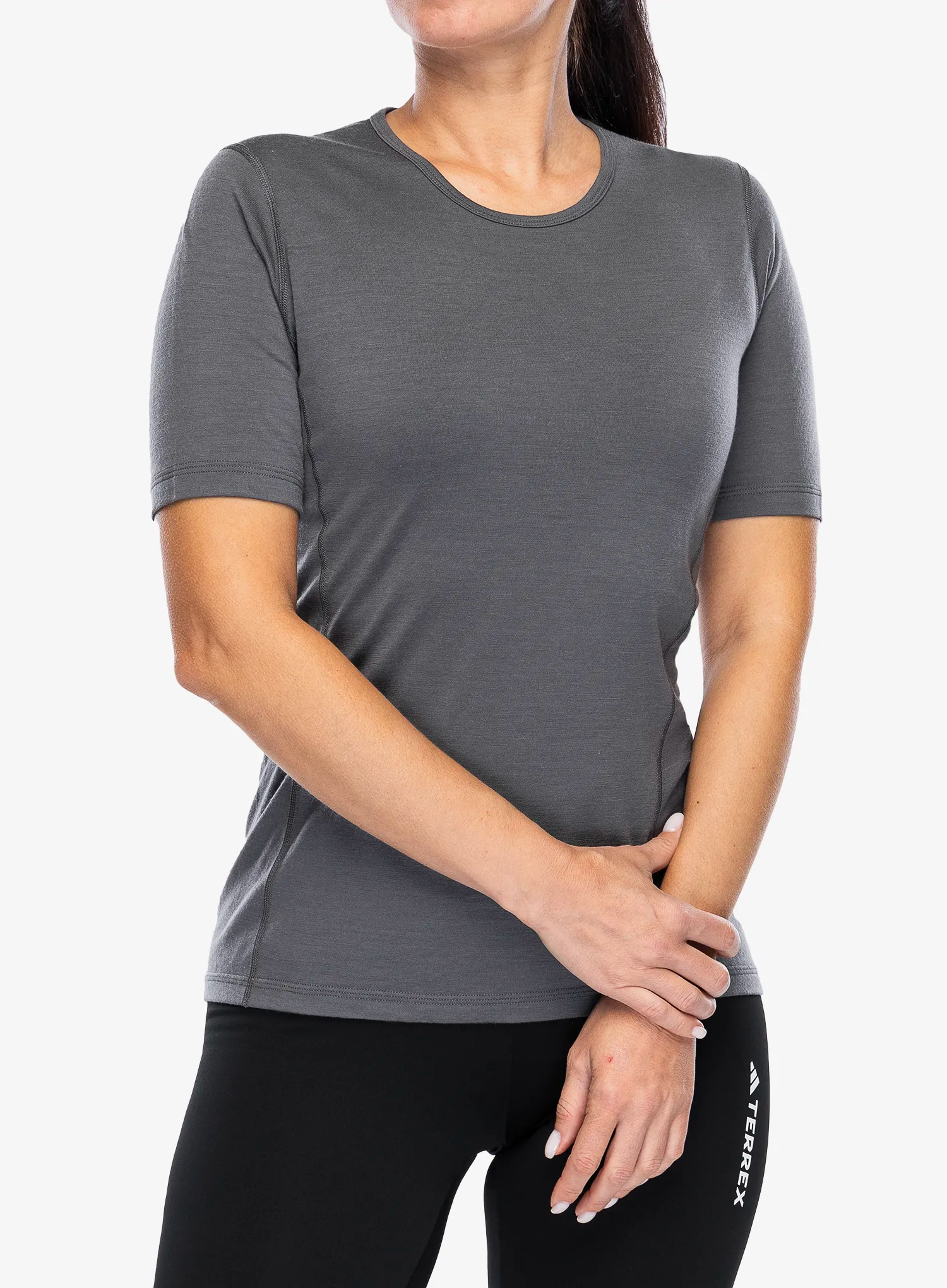 Termo triko dámské adidas TERREX Xperior Merino 200 Base Layer SS - grey five