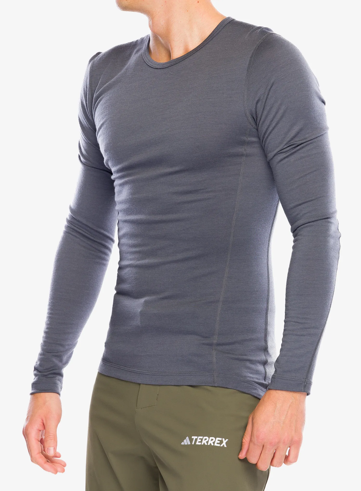 Funkční mikina adidas TERREX Xperior Merino 200 Baselayer LS - grey five