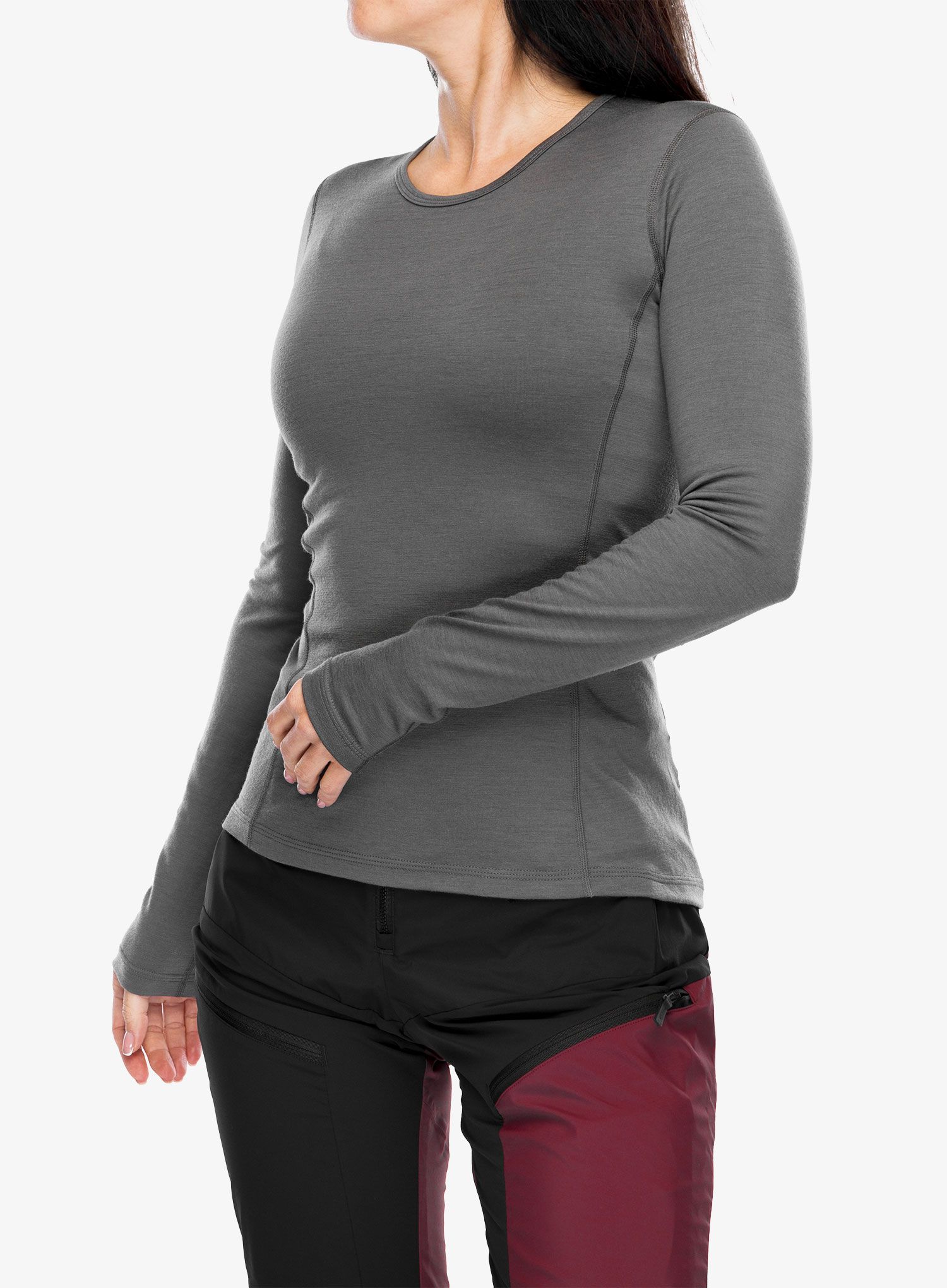 Dámská funkční mikina adidas TERREX Xperior Merino 200 Baselayer LS - grey five