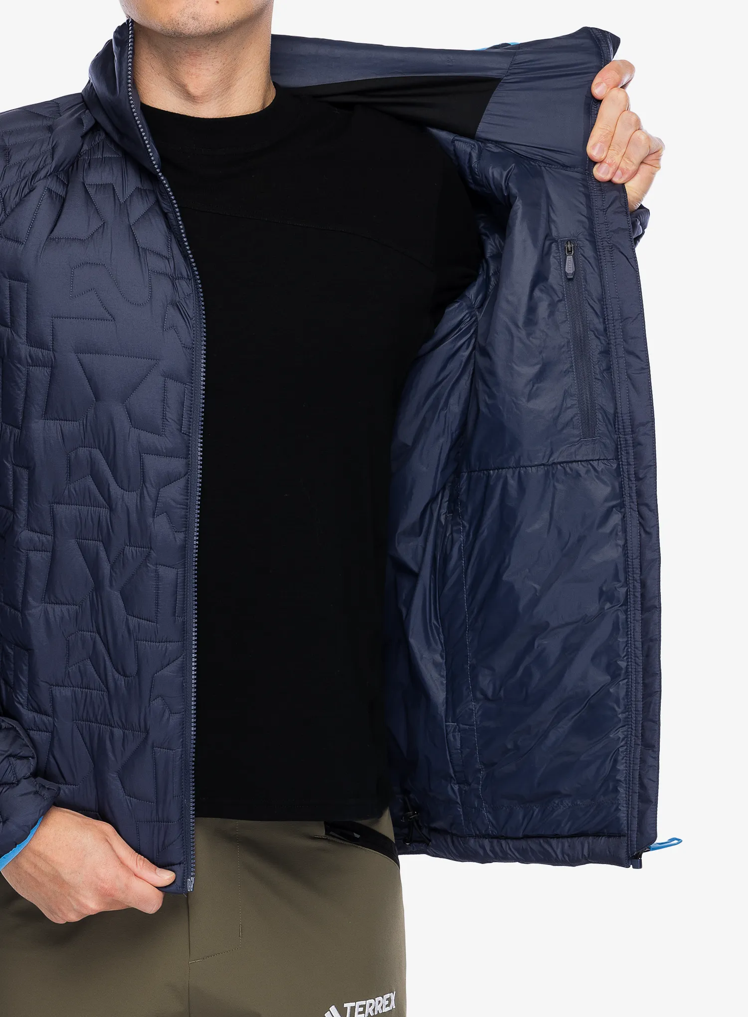 Zateplená bunda adidas TERREX Xperior PrimaLoft Loose Fill Insulated Hooded Jkt - shadow navy