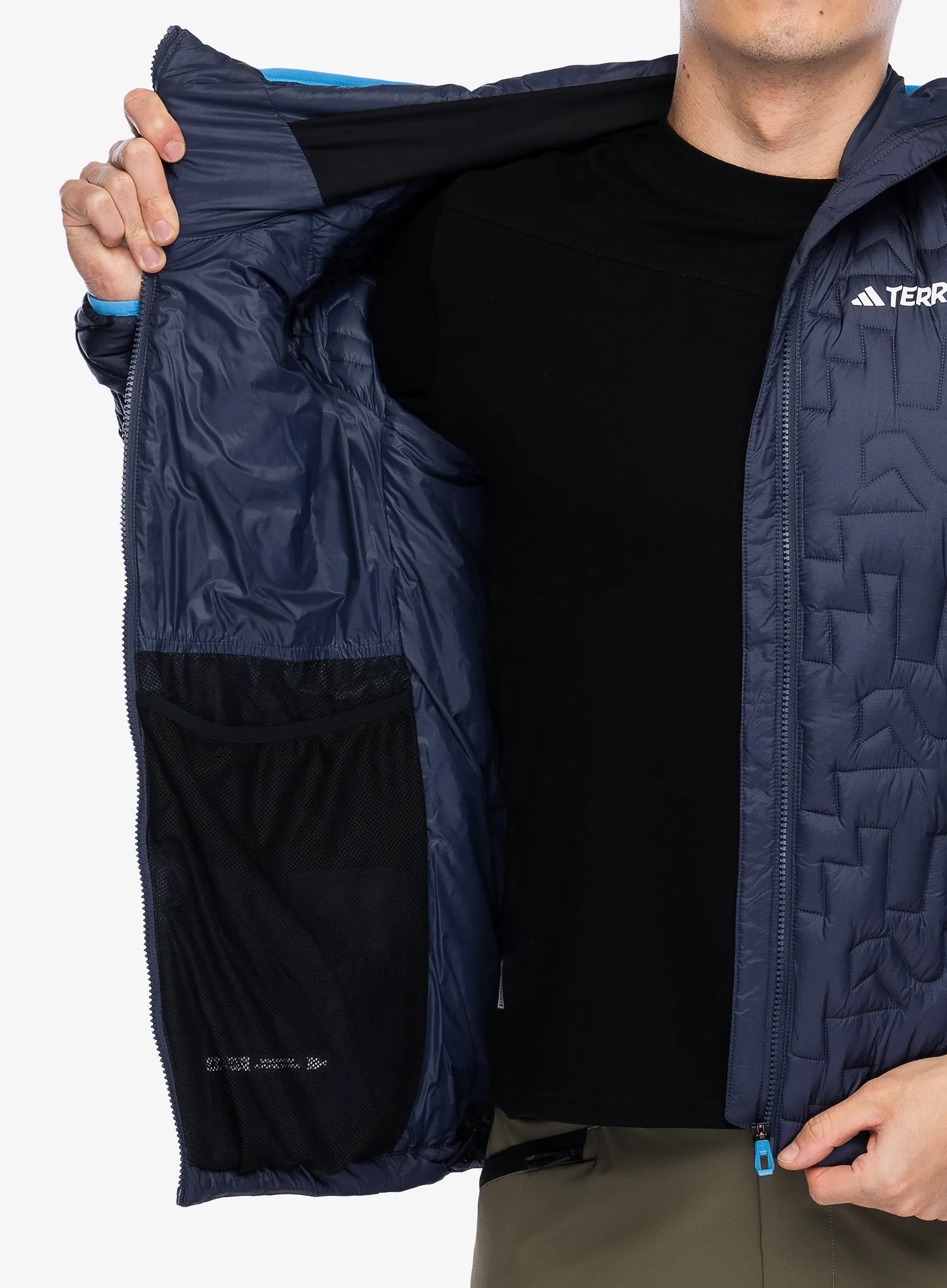 Zateplená bunda adidas TERREX Xperior PrimaLoft Loose Fill Insulated Hooded Jkt - shadow navy
