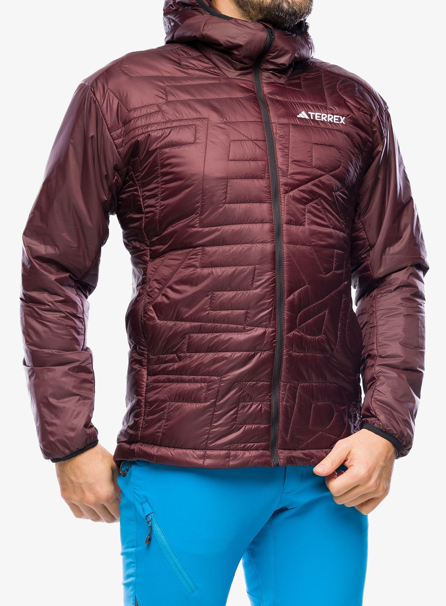 Zateplená bunda adidas TERREX Xperior Varilite PrimaLoft Hooded Jacket - shadow brown