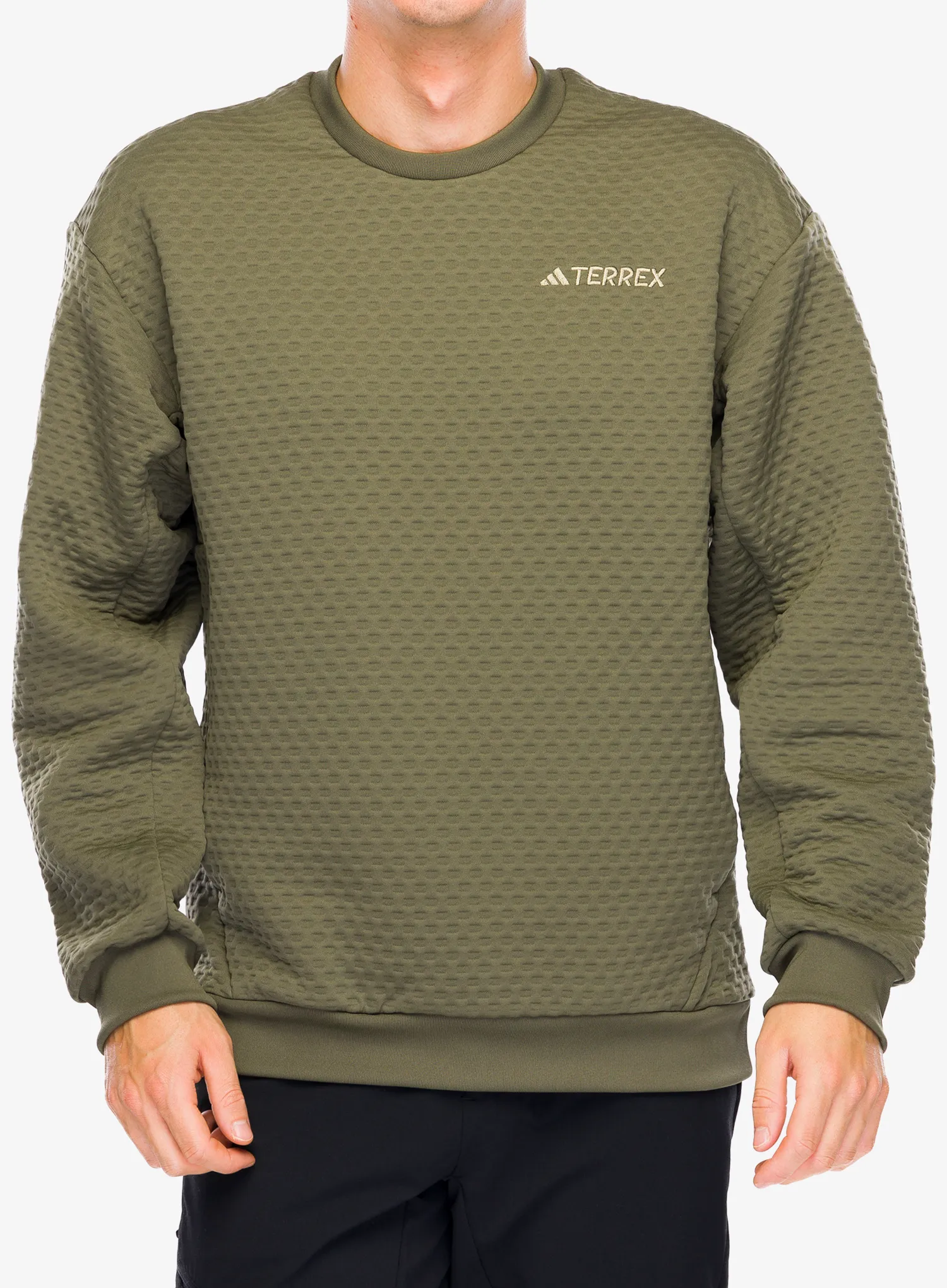 Mikina adidas TERREX Xploric Crew Neck Sweater - olive strata