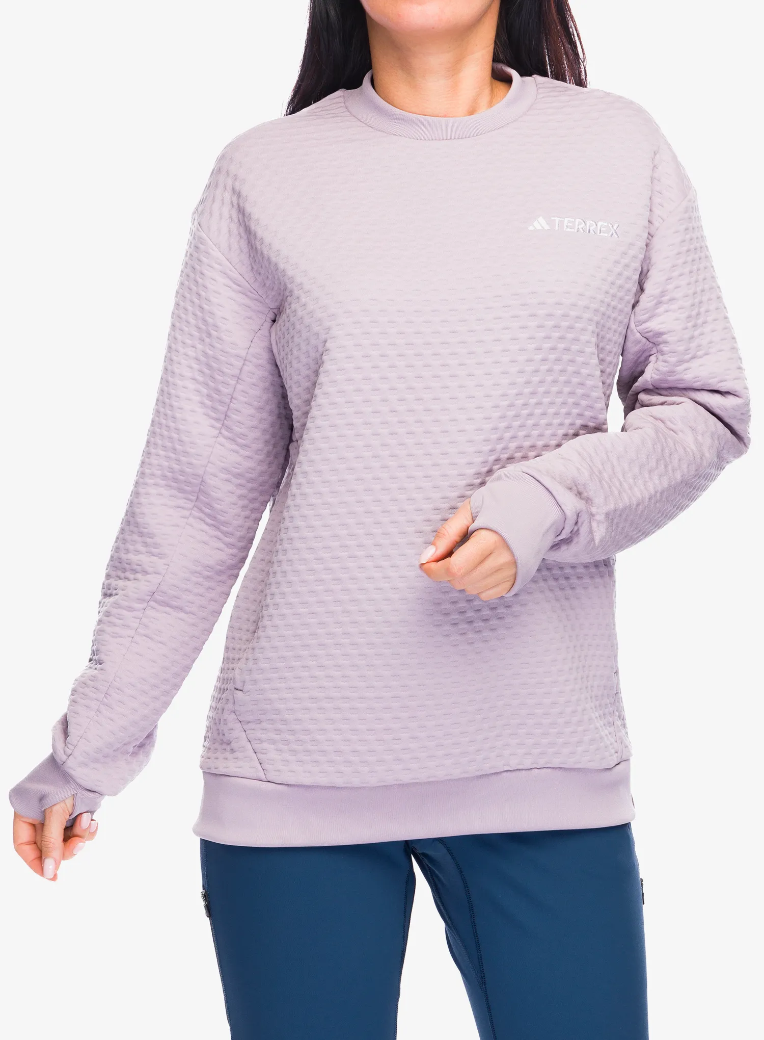 Dámská mikina adidas TERREX Xploric Crew Neck Sweater - preloved fig