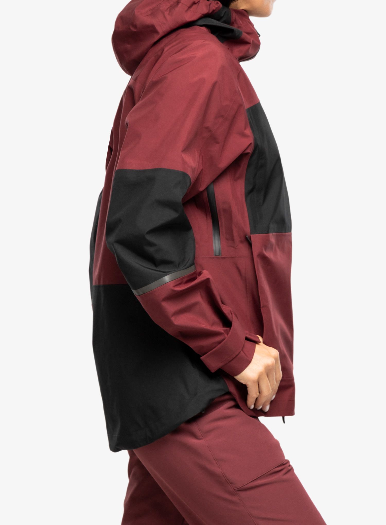 Dámská nepromokavá bunda s membránou adidas TERREX Xploric GORE-TEX Rain Jacket - shadow red/black