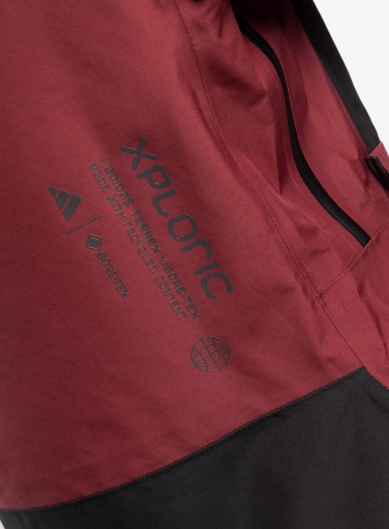 Dámská nepromokavá bunda s membránou adidas TERREX Xploric GORE-TEX Rain Jacket - shadow red/black