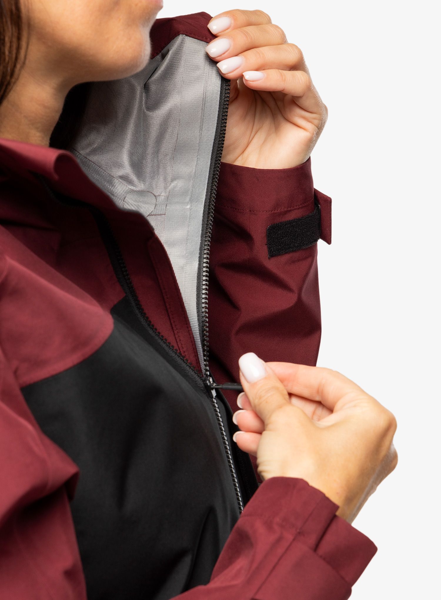 Dámská nepromokavá bunda s membránou adidas TERREX Xploric GORE-TEX Rain Jacket - shadow red/black