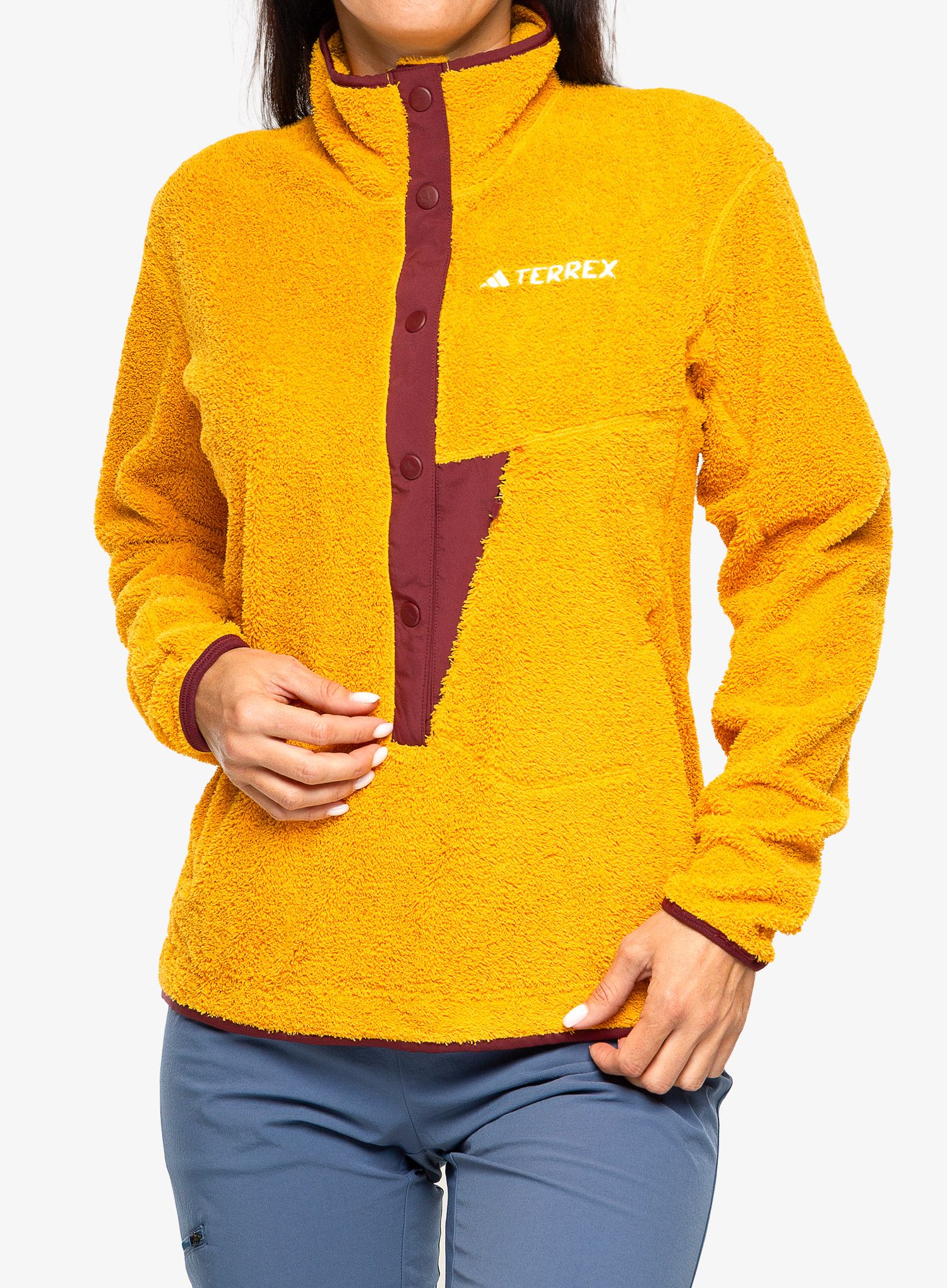 Fleecová mikina dámská adidas TERREX Xploric High Pile Fleece Pullover - preyel