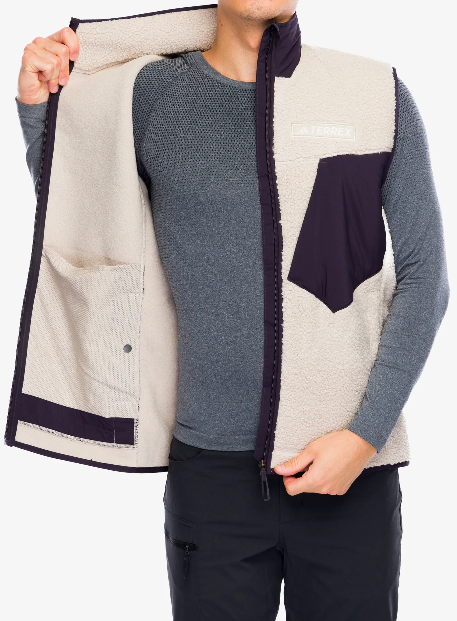 Vesta adidas TERREX Xploric High Pile Fleece Vest - wonder beige