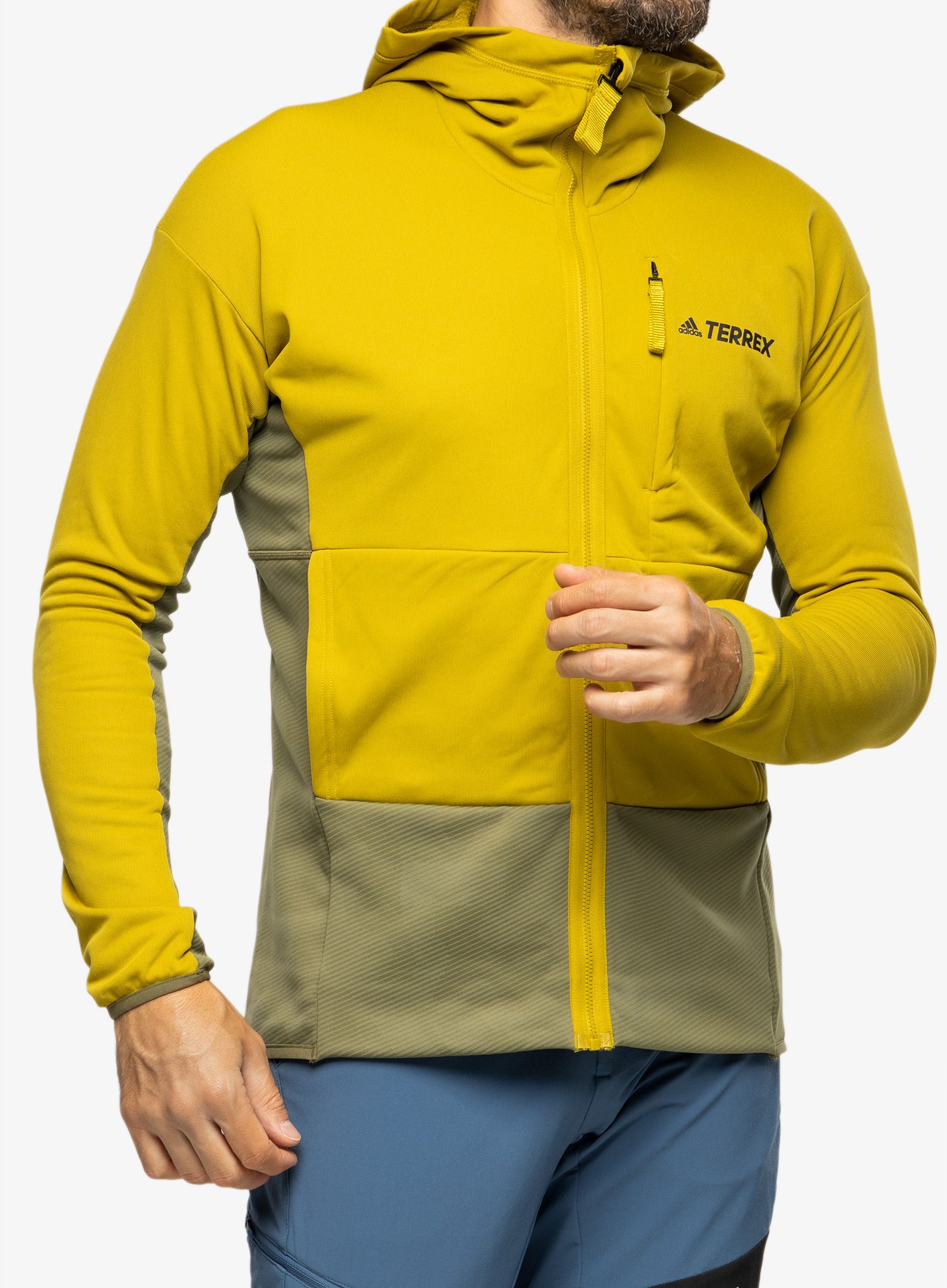 Mikina s kapucí adidas TERREX Zupahike Hooded Fleece Jacket - pulse olive