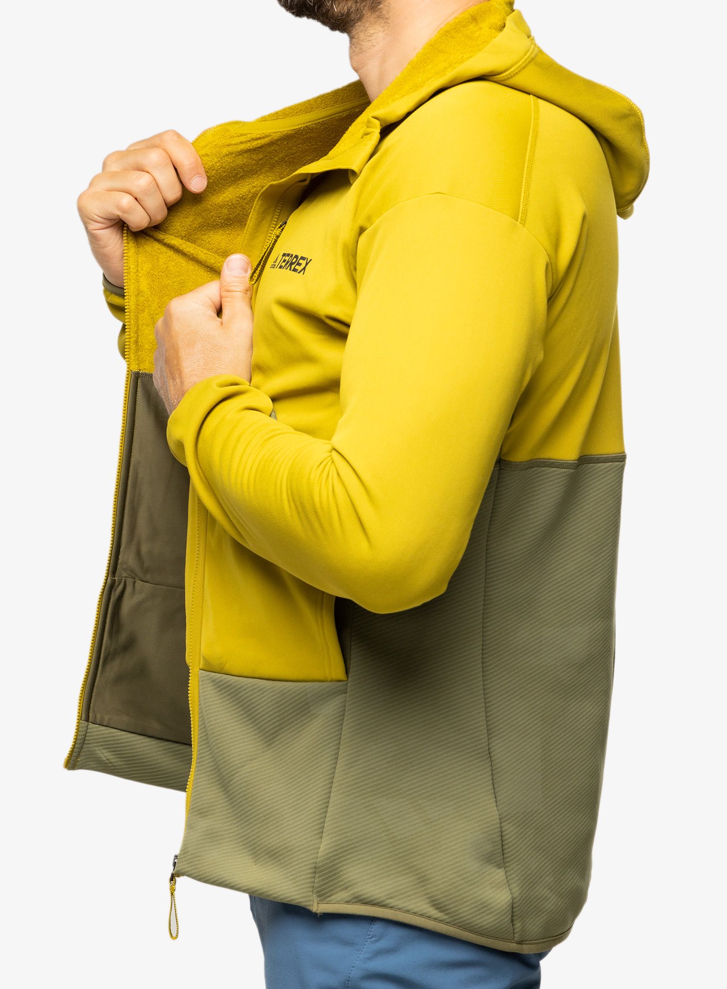 Mikina s kapucí adidas TERREX Zupahike Hooded Fleece Jacket - pulse olive
